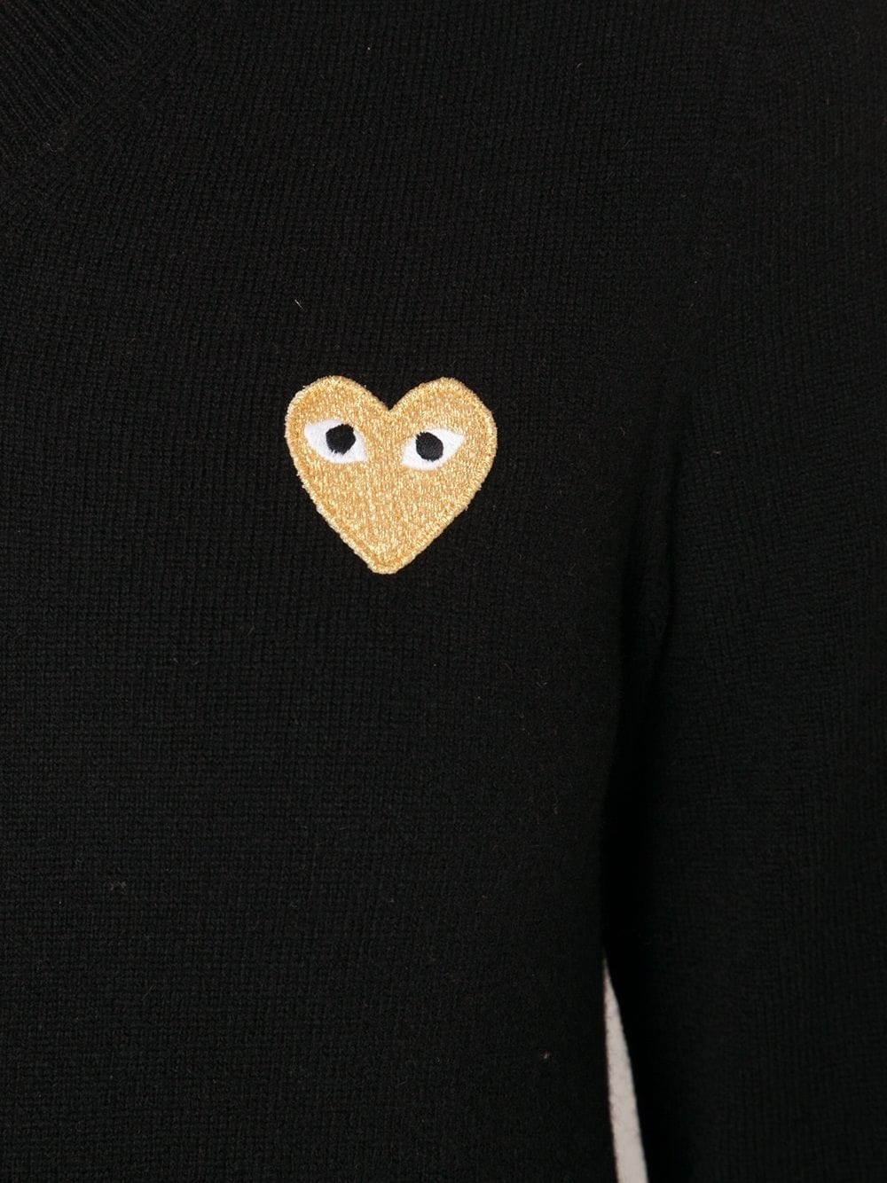 embroidered heart v-neck jumper - 5