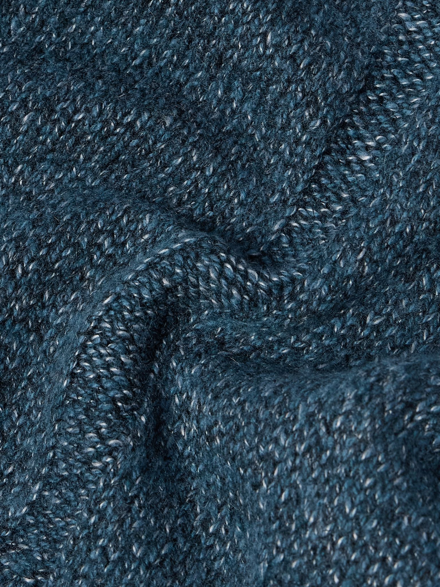 Cashmere, Linen and Cotton-Blend Sweater Blue - 4