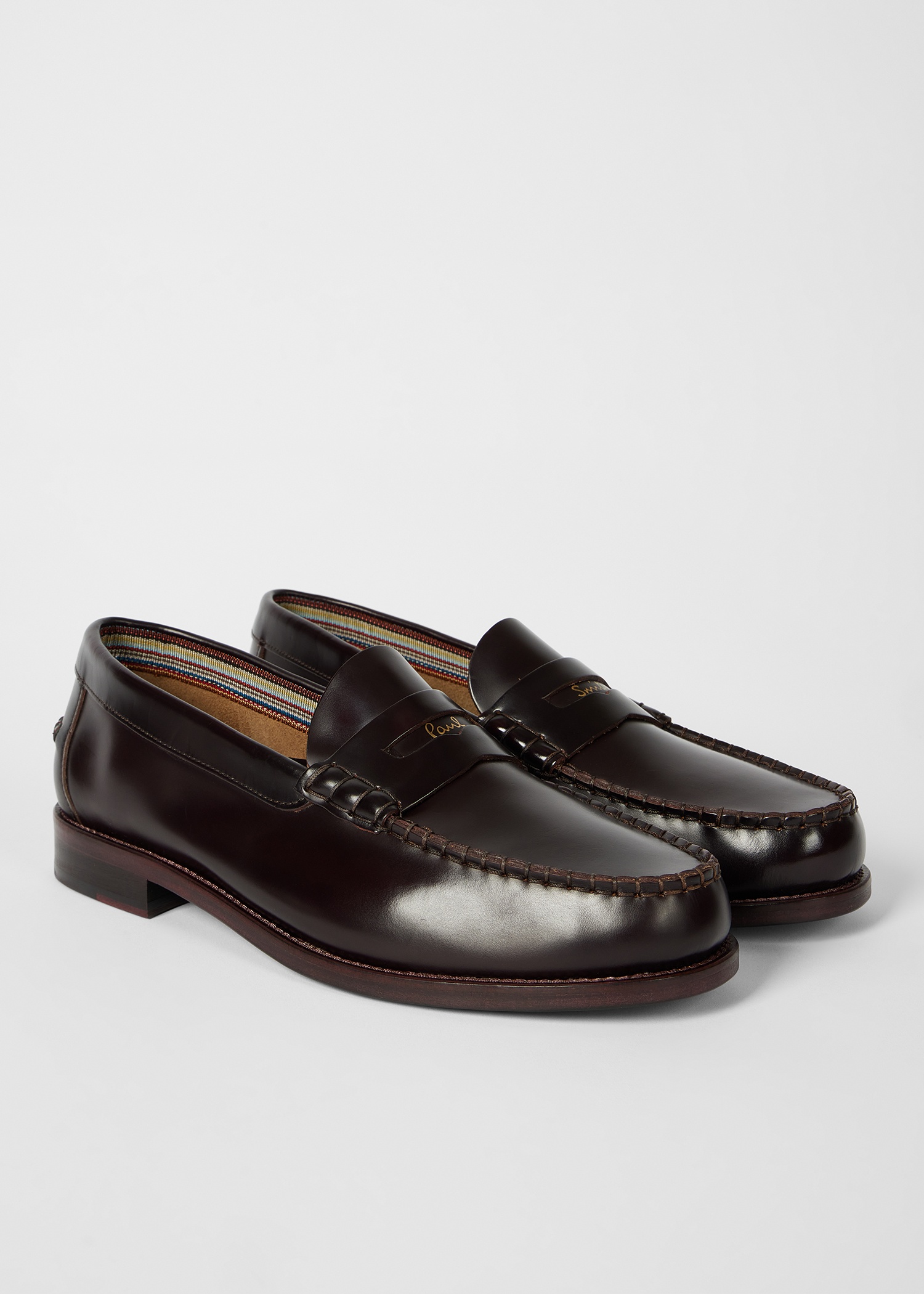 Bordeaux Leather 'Lido' Loafers - 2