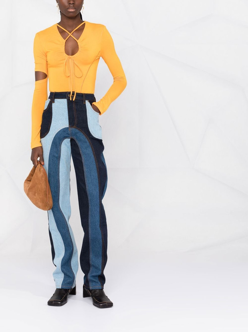 Andersson Bell cut-out long-sleeve top outlook