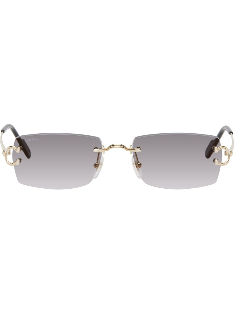 Gold 'Décor C Classique de Cartier' Sunglasses 1