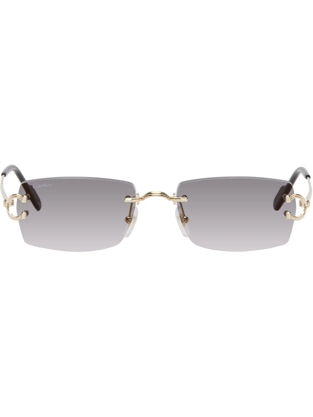 Gold 'Décor C Classique de Cartier' Sunglasses - 1