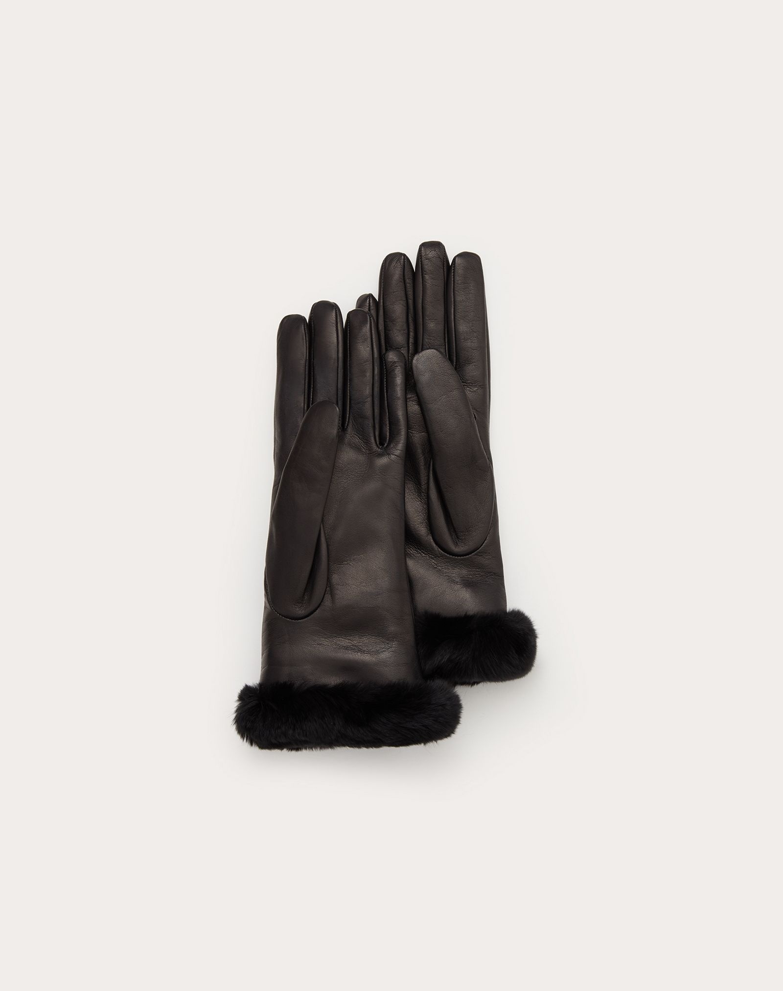 VLogo Signature Fur Gloves - 3