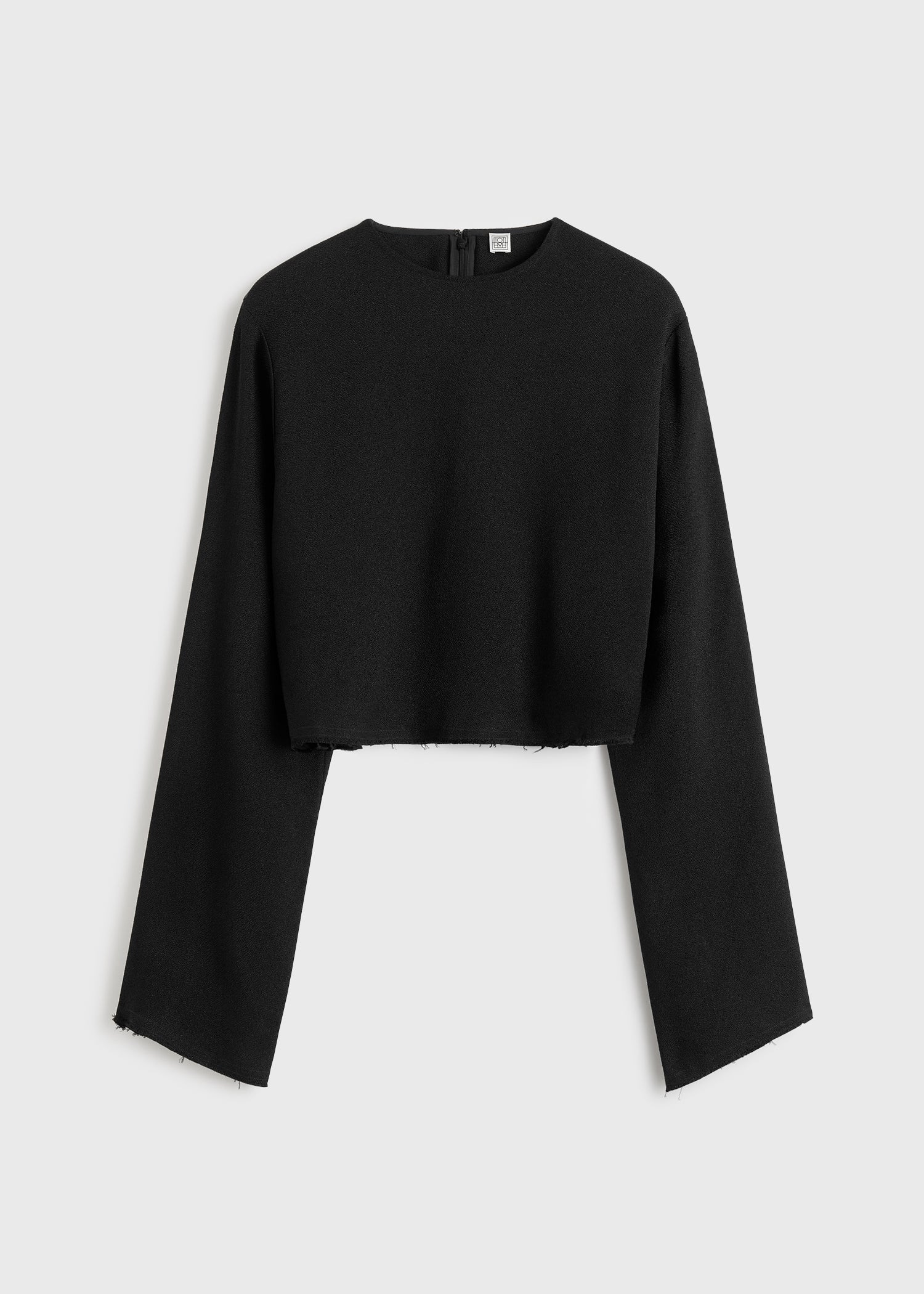 Cropped sablé blouse black - 1