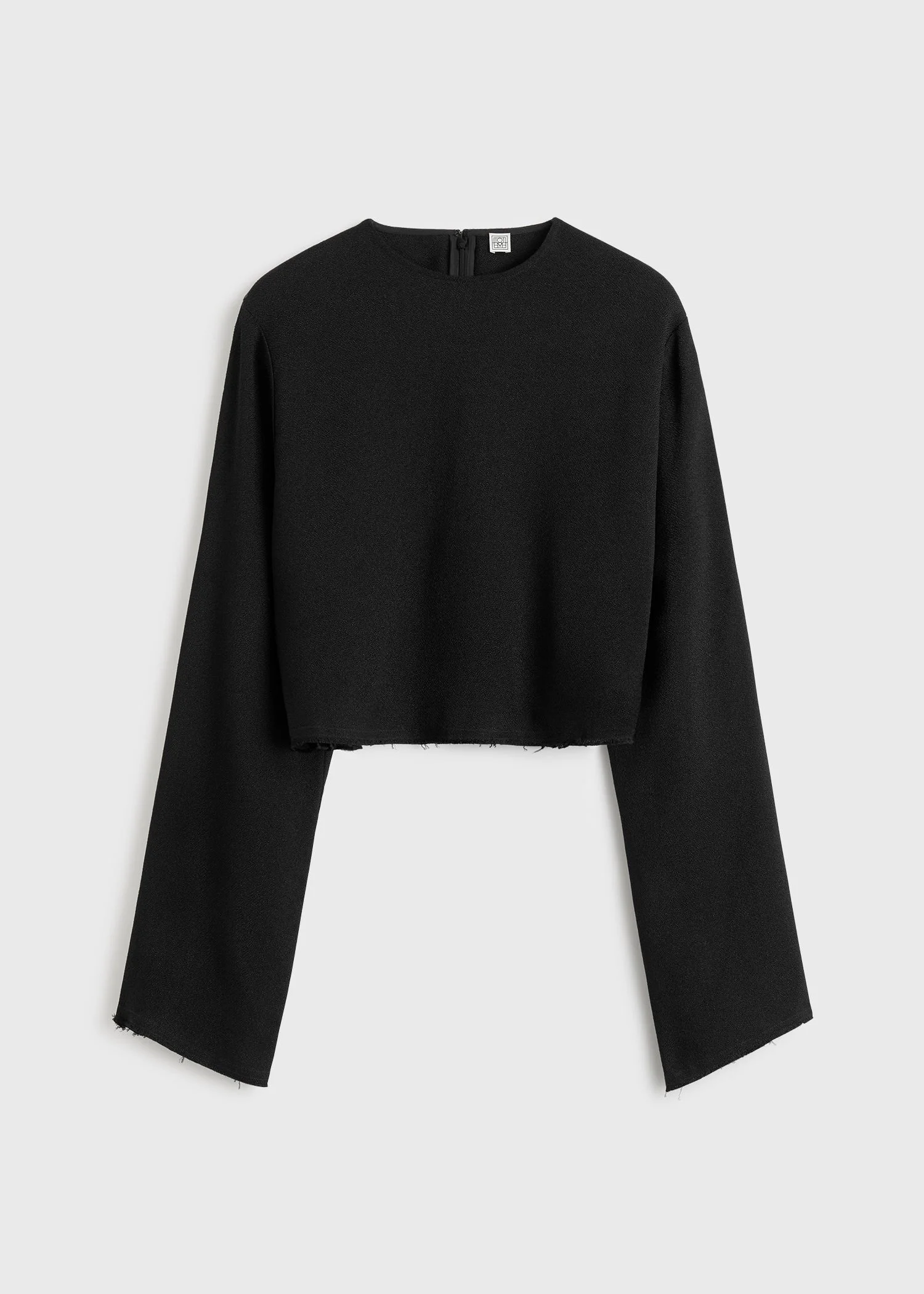 Cropped sablé blouse black - 1