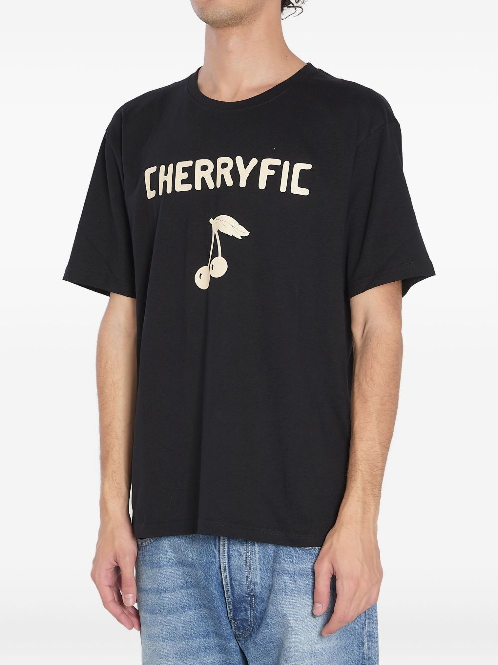 Cherryfic-print crew-neck T-shirt - 2