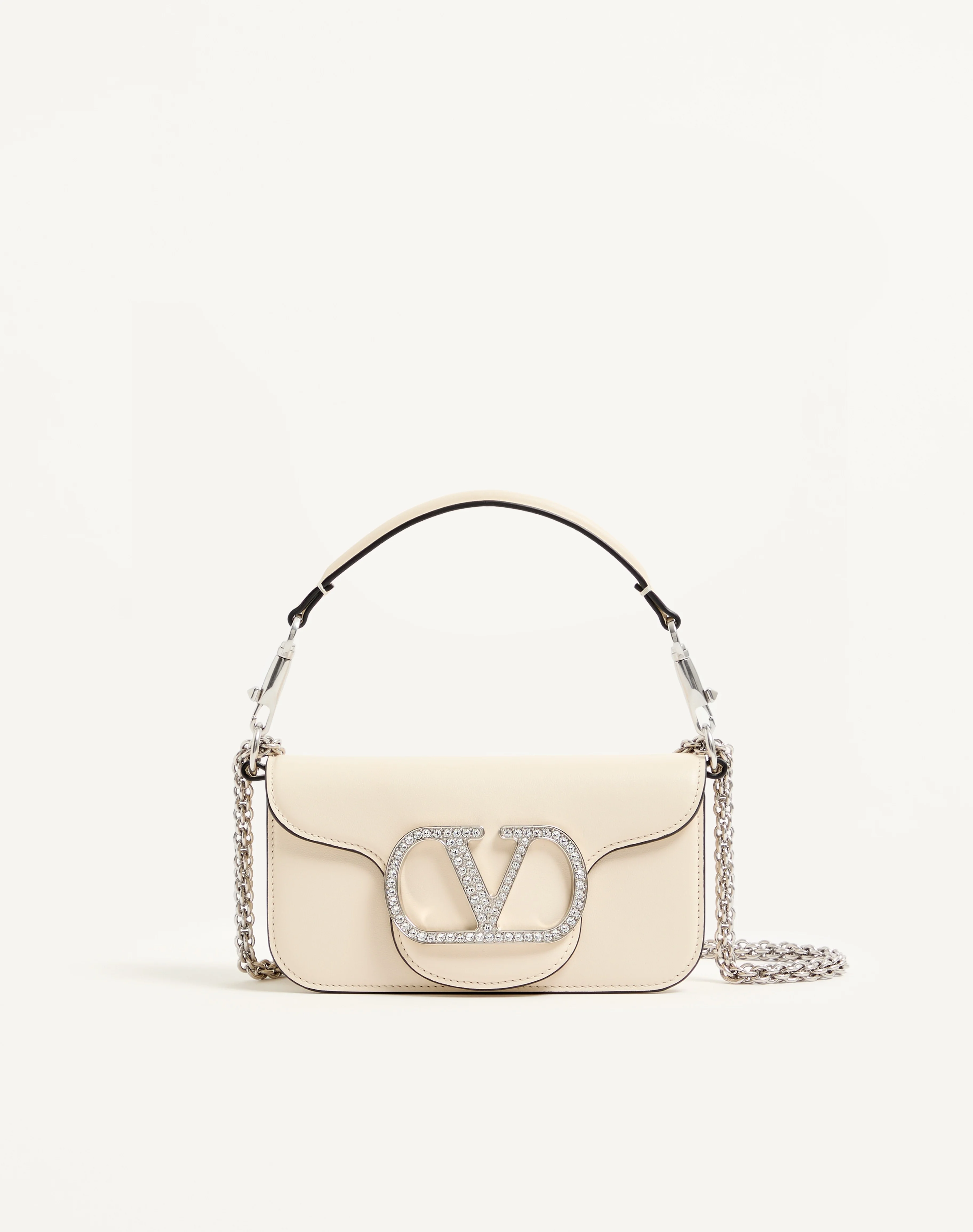 VALENTINO GARAVANI LOCÒ SMALL SHOULDER BAG WITH JEWEL LOGO - 1