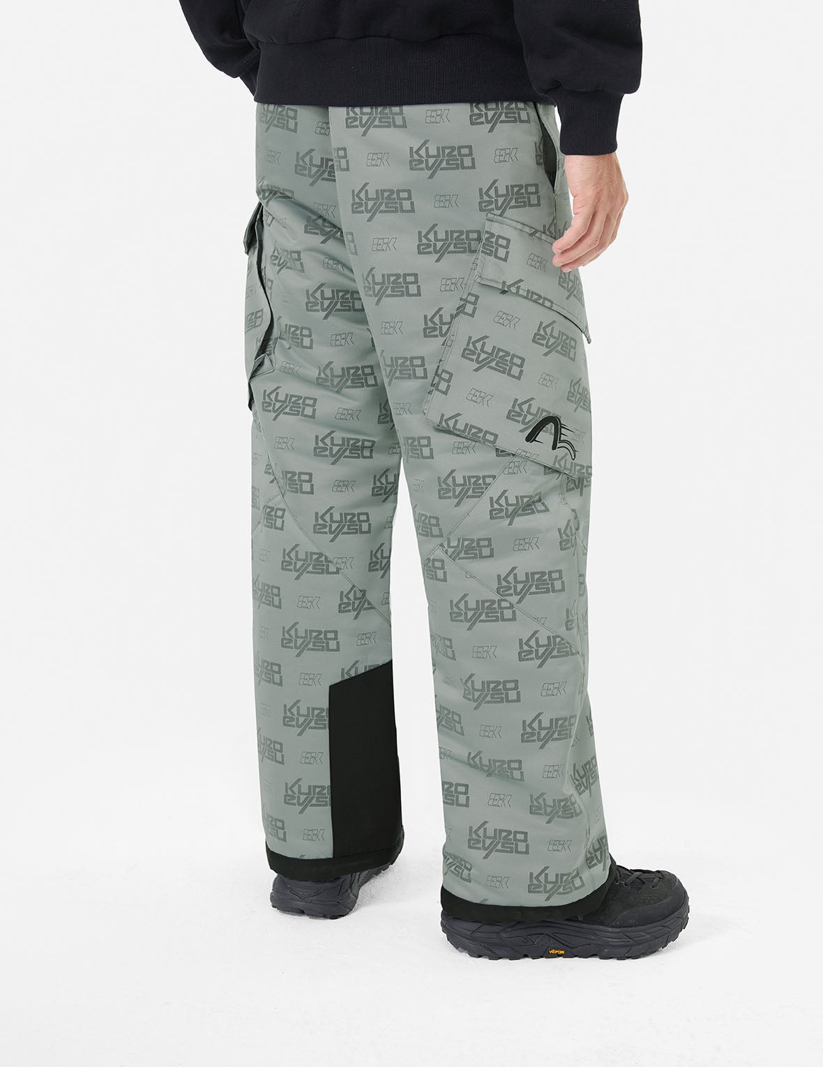 Allover Logo Jacquard Wide-leg Padded Ski Joggers - 5