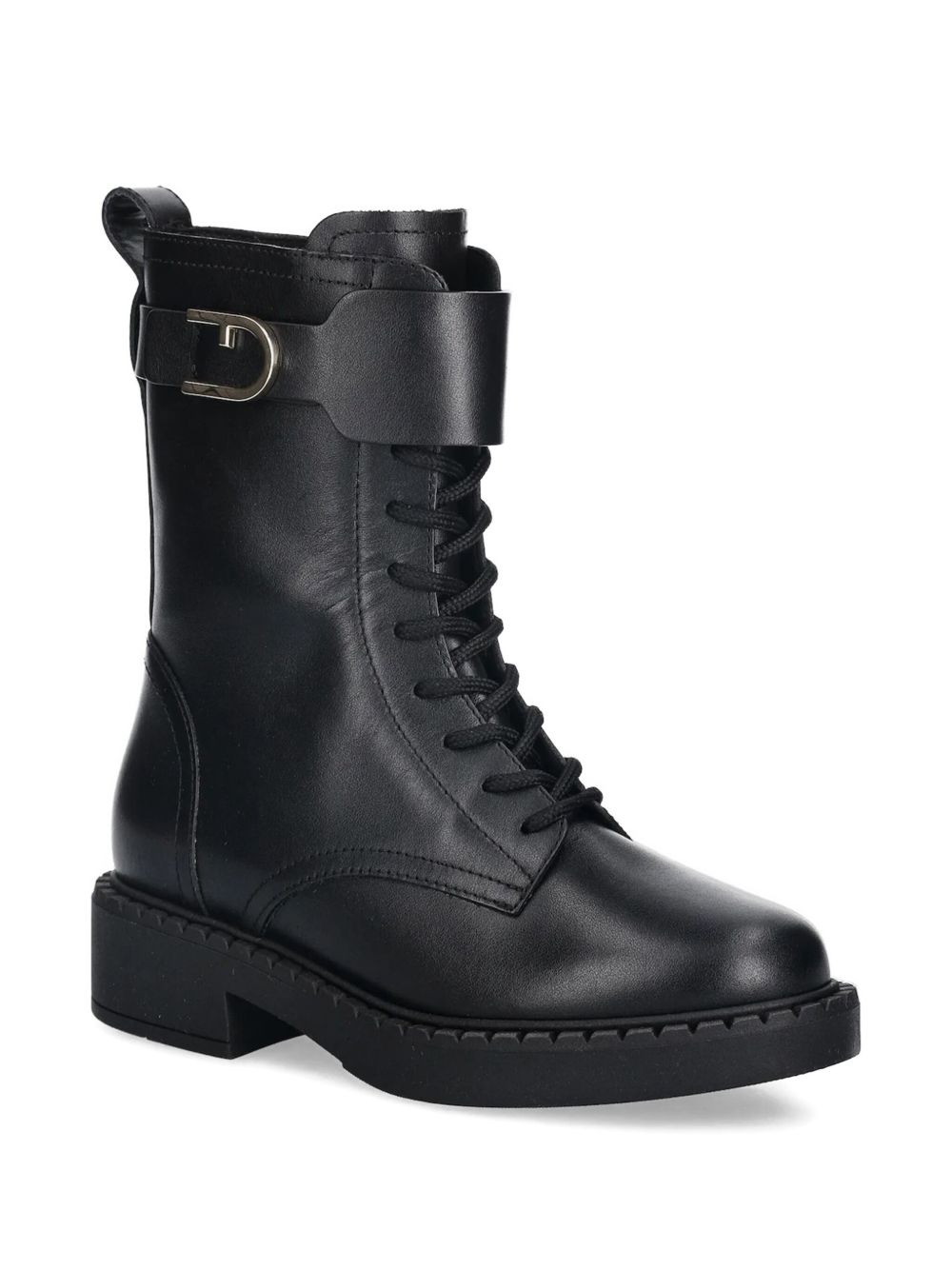 buckle-fastening lace-up boots - 2