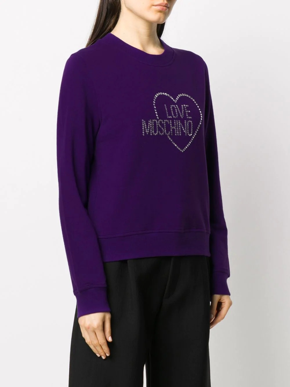 studded logo rib-trimmed sweatshirt - 3