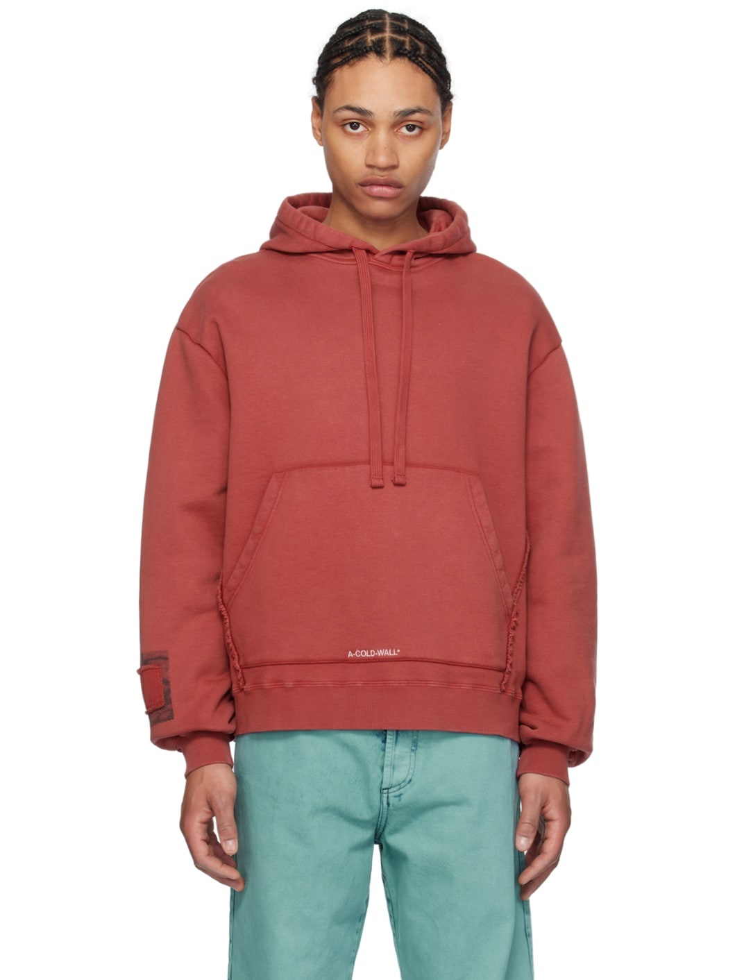 Red Garment-Dyed Hoodie - 1