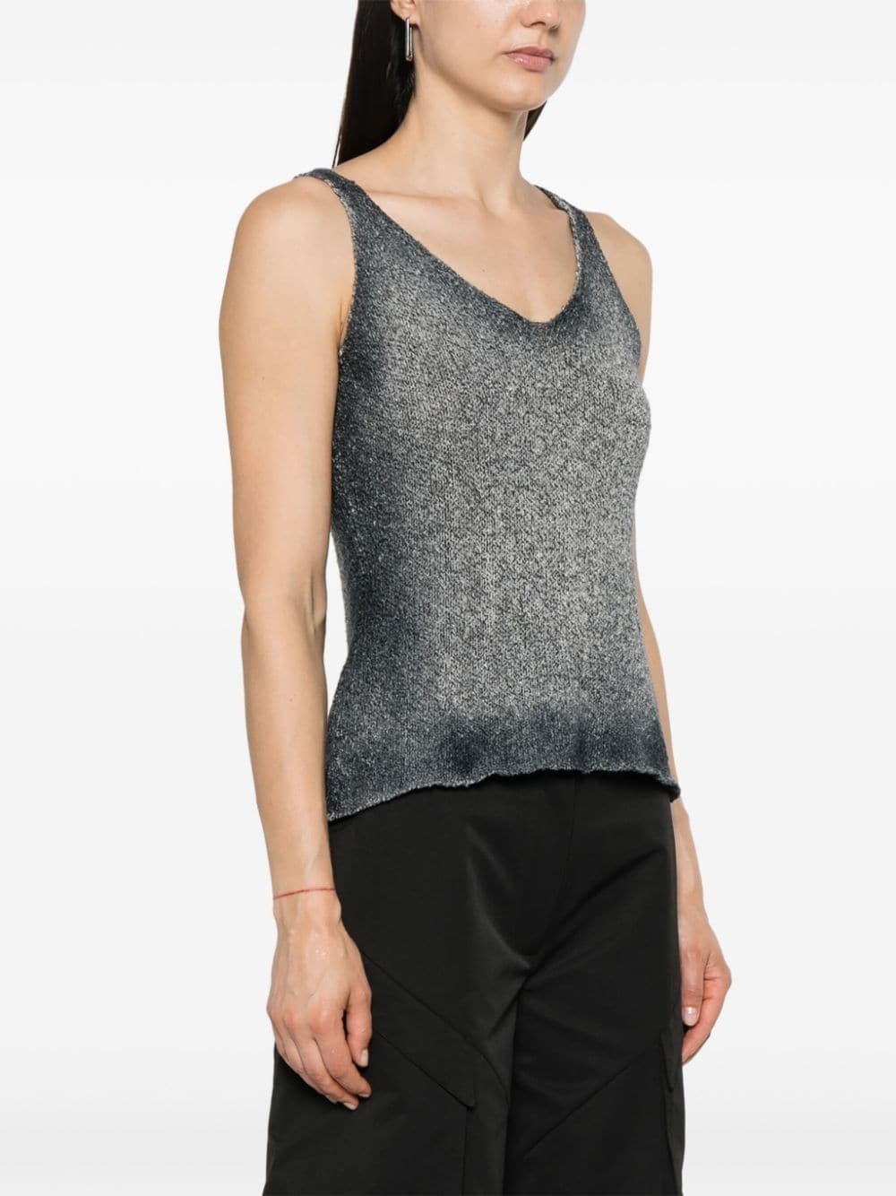 faded sleeveless top - 3