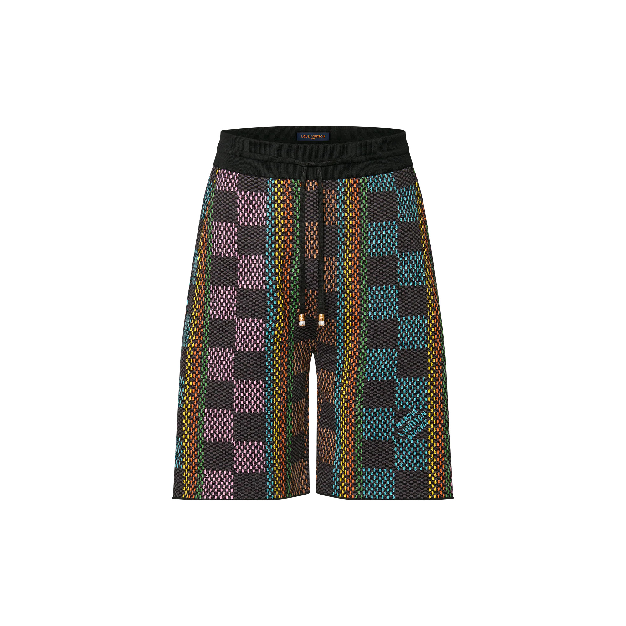 Damier Cotton Knit Shorts - 1