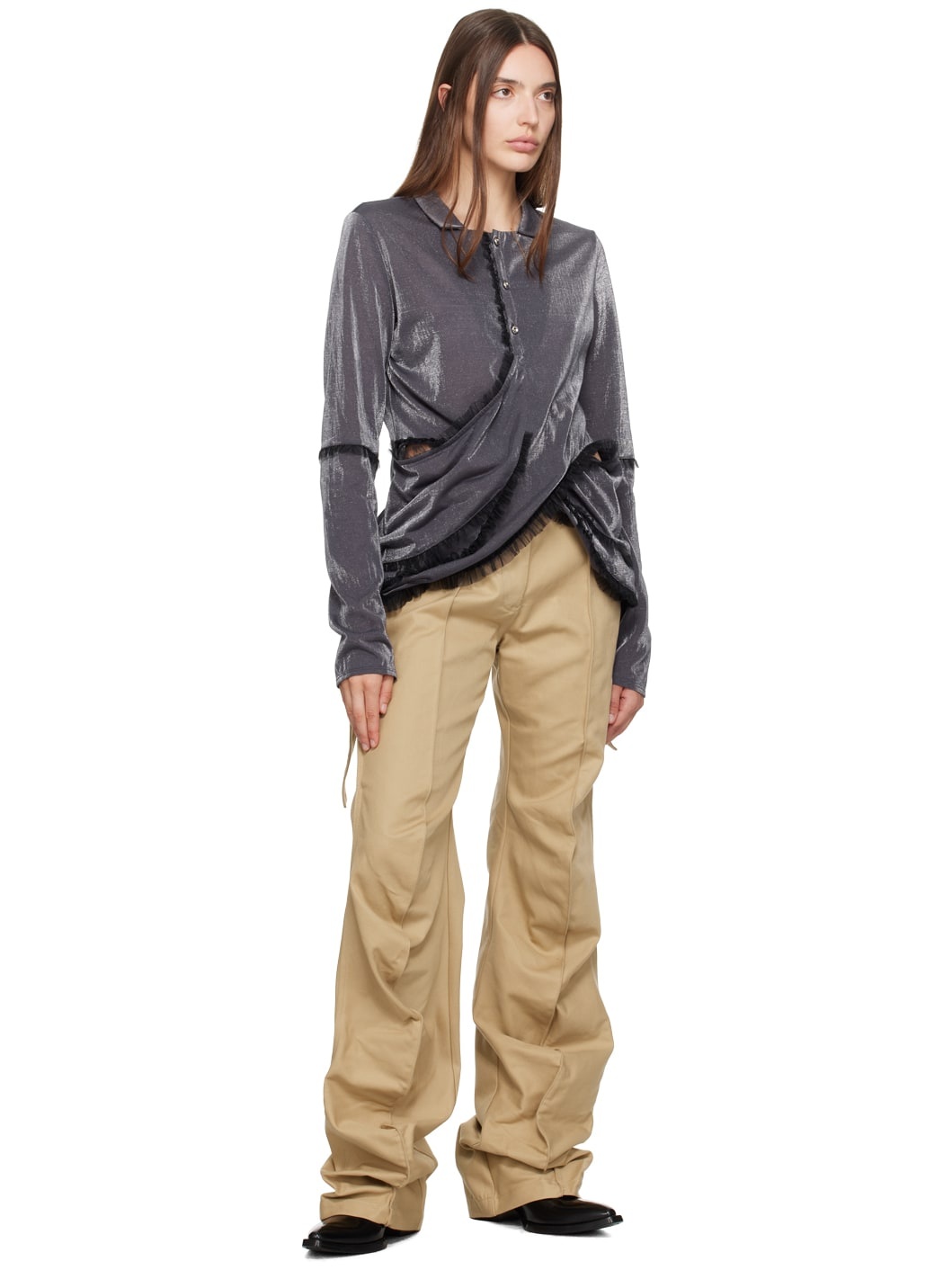 Beige Lindahl Trousers - 4