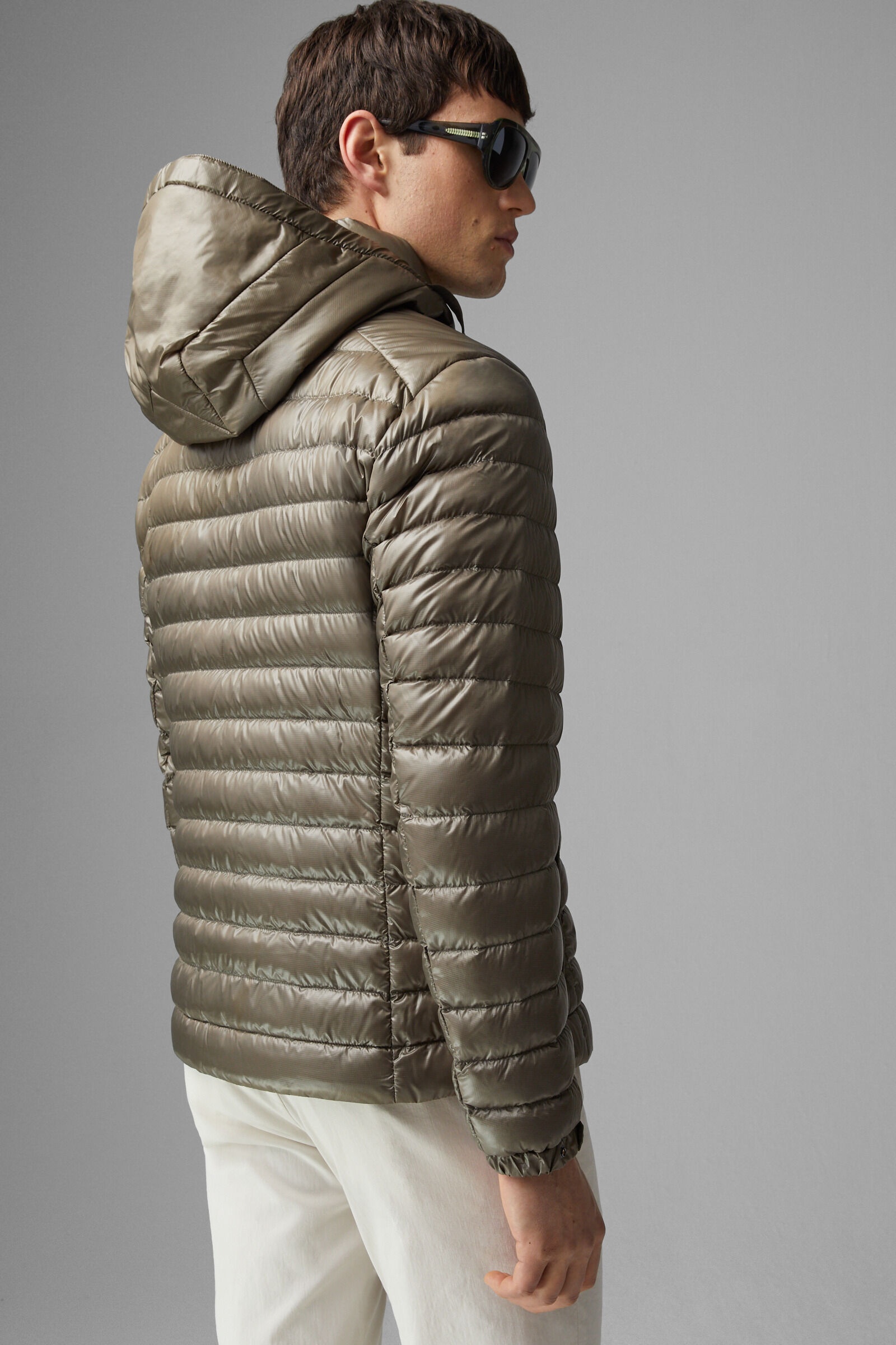 Loke lightweight down jacket in Khaki - 3