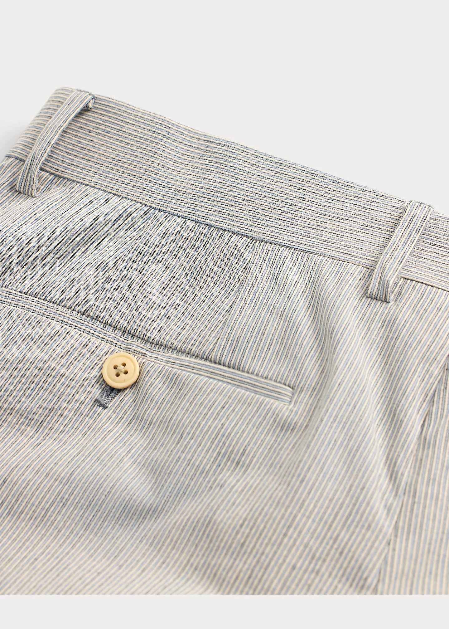 Slim Fit Striped Cotton Suit Trouser - 9