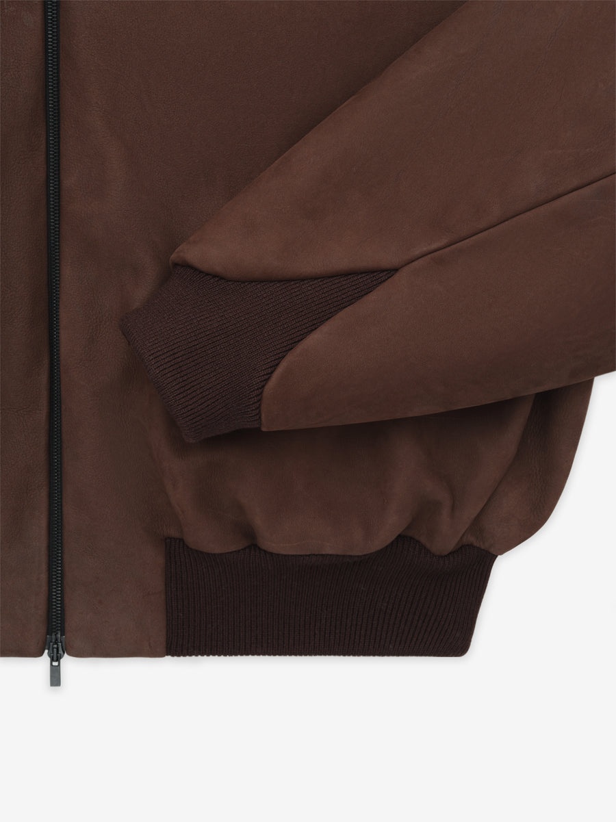 Leather Hooded Bomber - 3