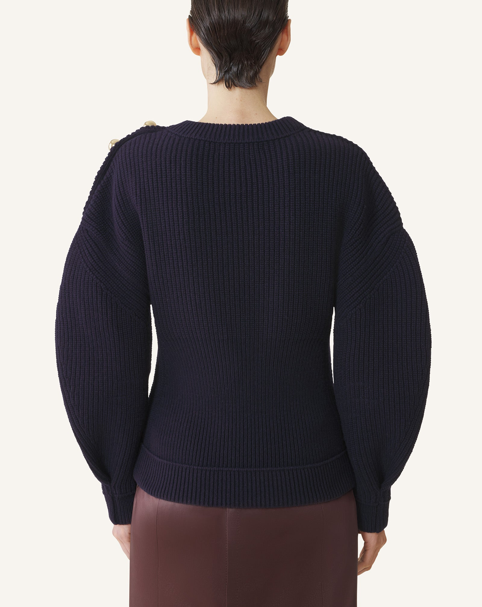 WOOL RIBBED SWEATER - 4