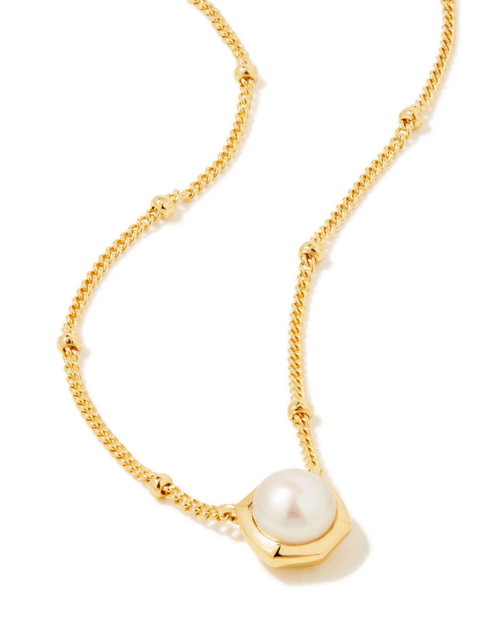 Davie Pearl 18k Gold Vermeil Pendant Necklace in Freshwater Cultured Pearl - 1