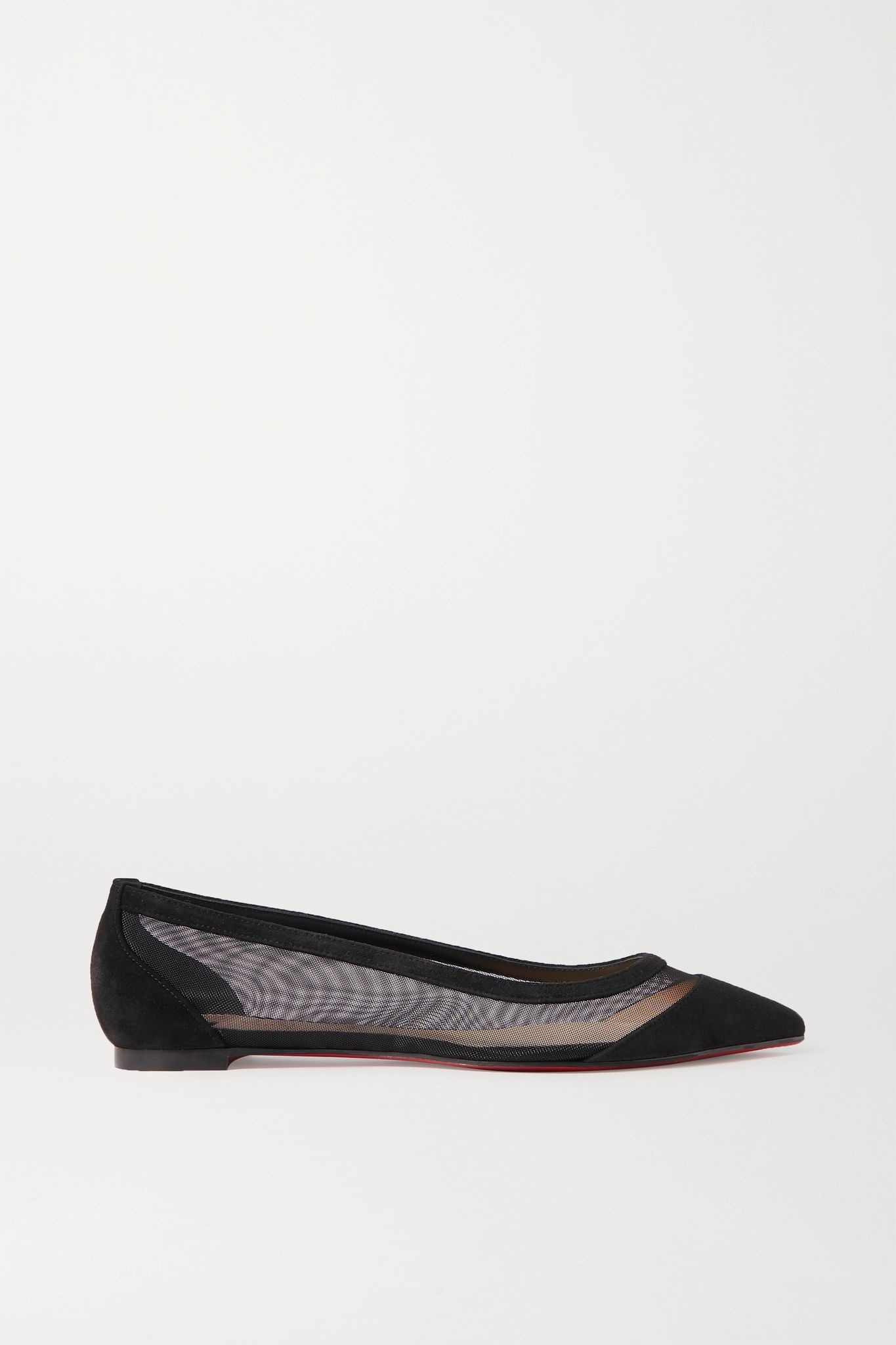 Galativi suede and mesh point-toe flats - 1