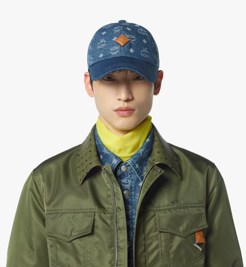 MCM Classic Cap in Monogram Denim Jacquard outlook