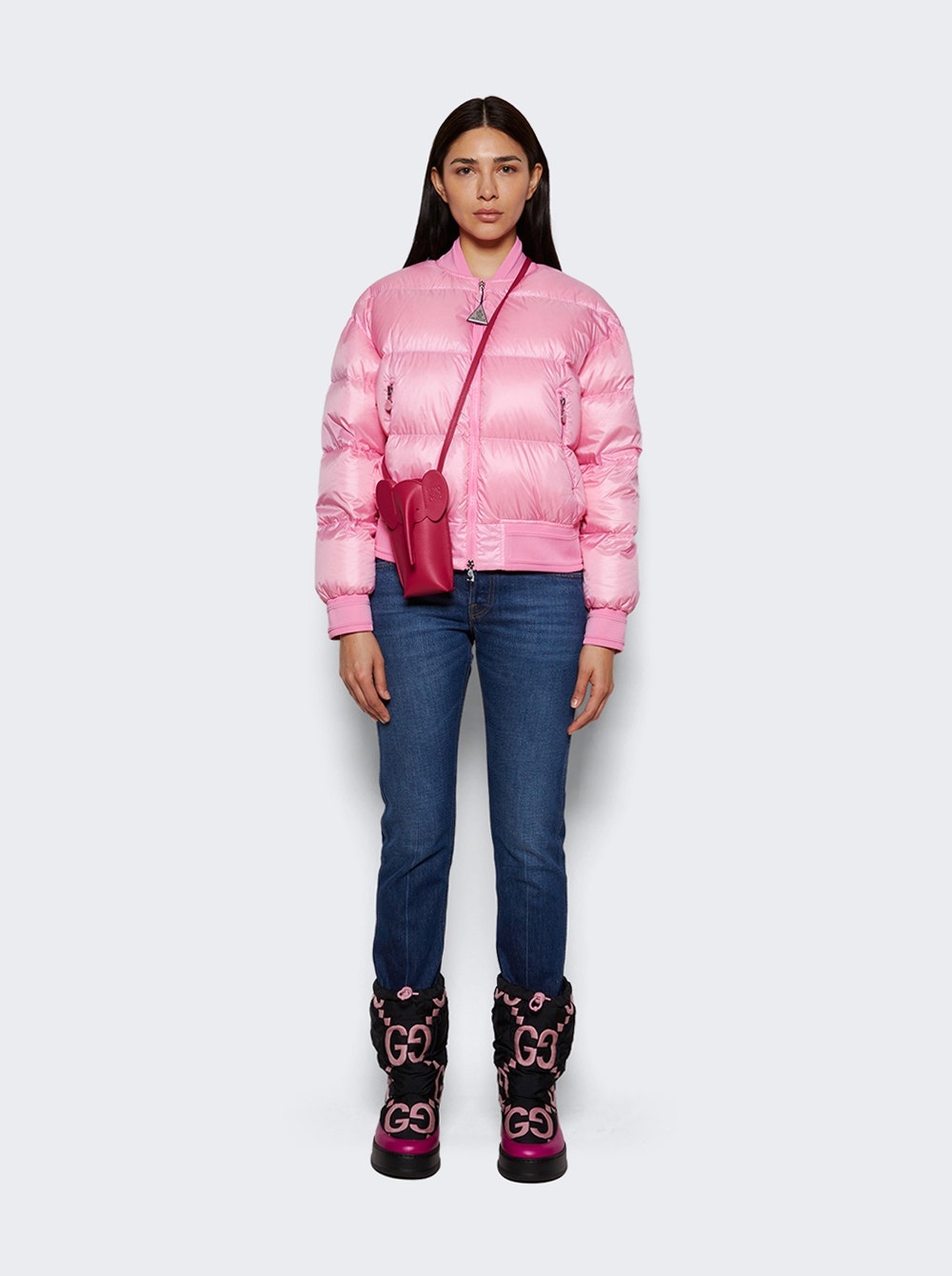 Merlat Puffer Bomber Jacket Pink - 2