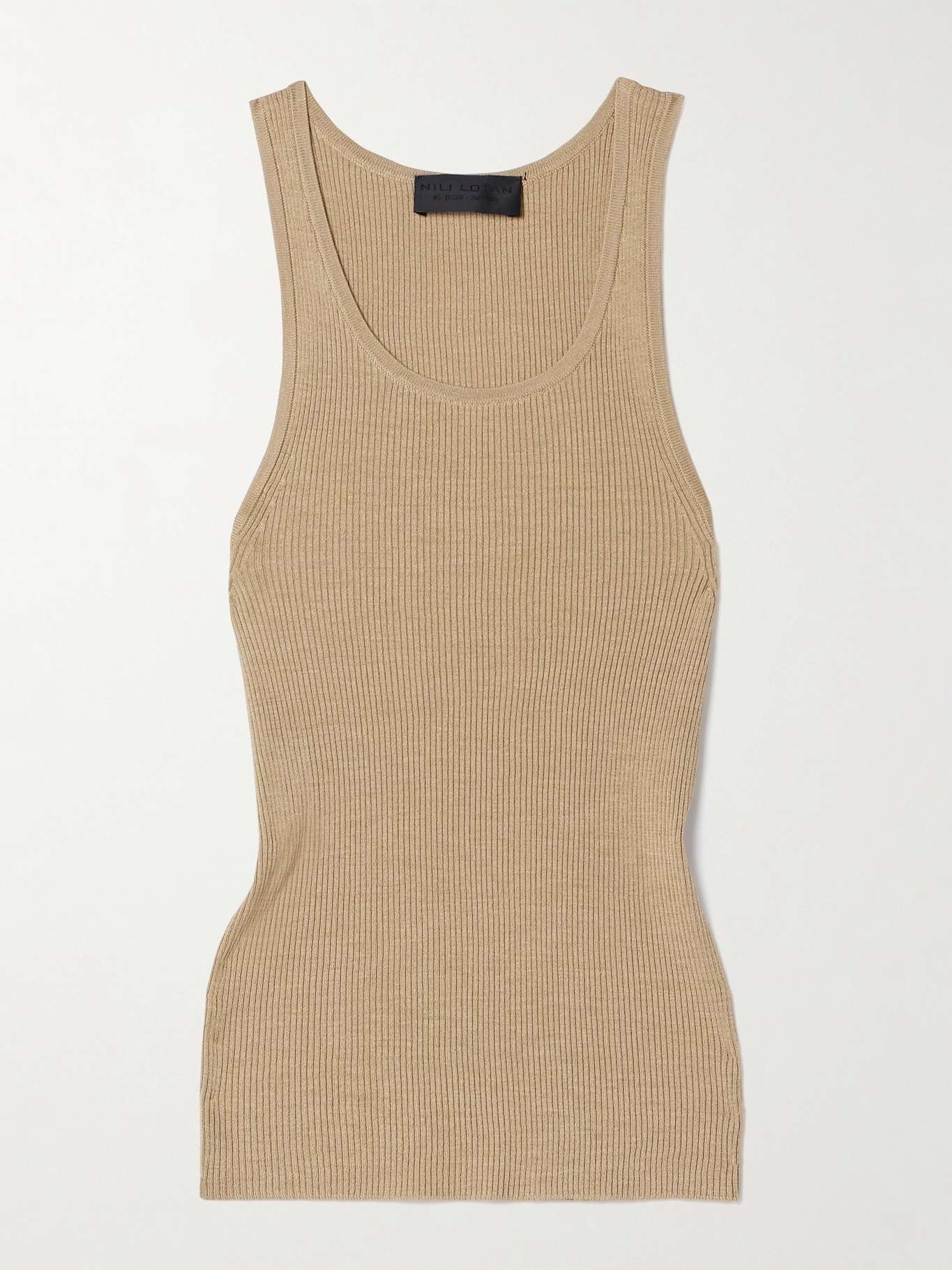 Lottie ribbed silk tank - 1