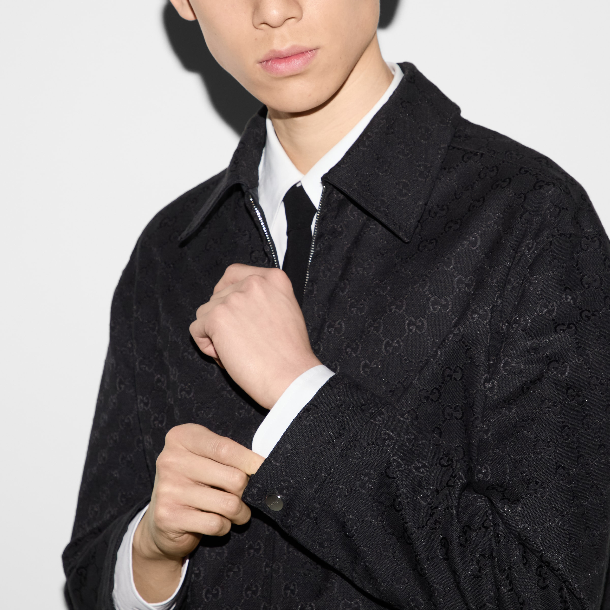 Reversible nylon and GG canvas jacket - 5