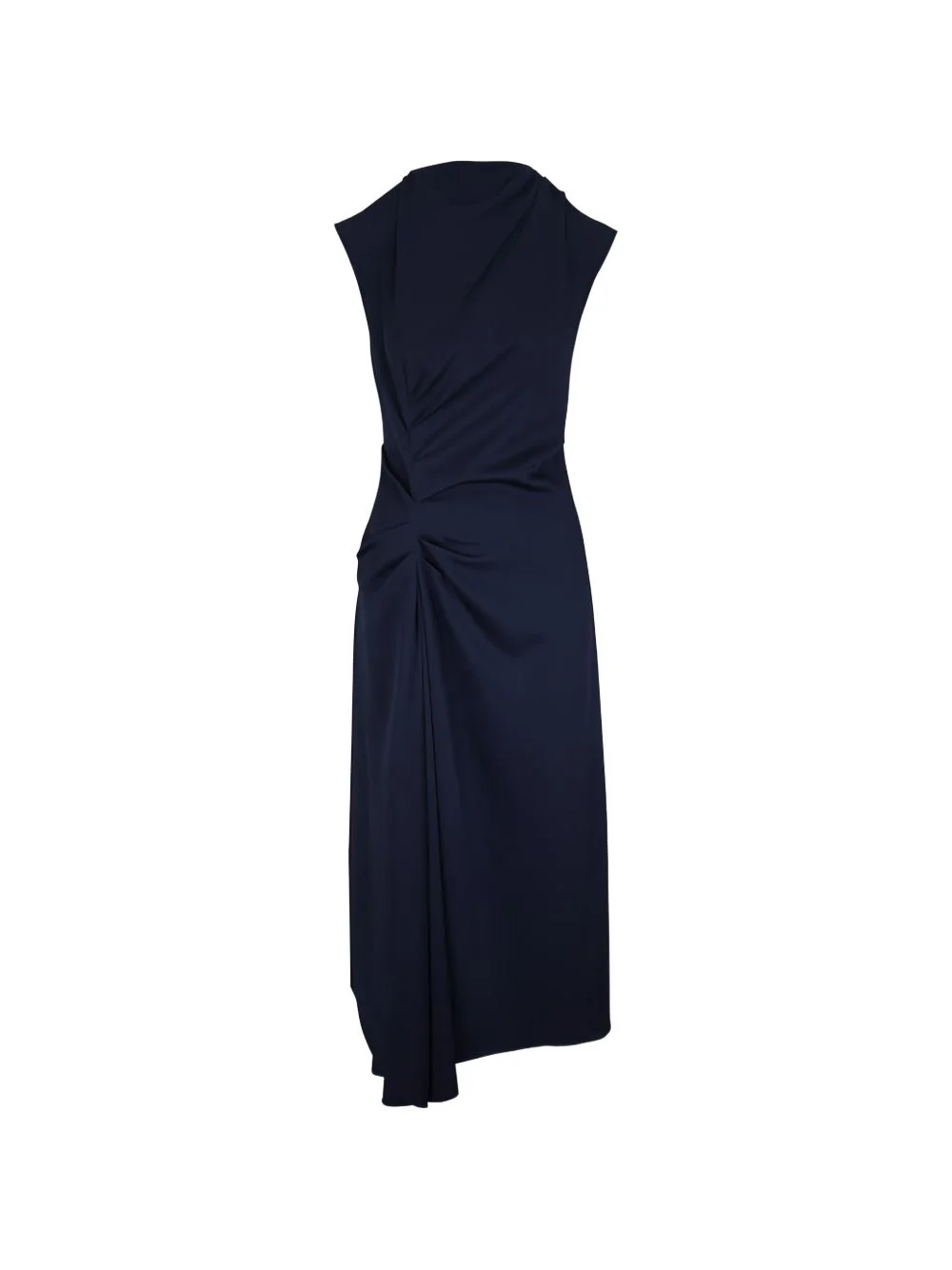 cowl-neck cinch midi dress - 1