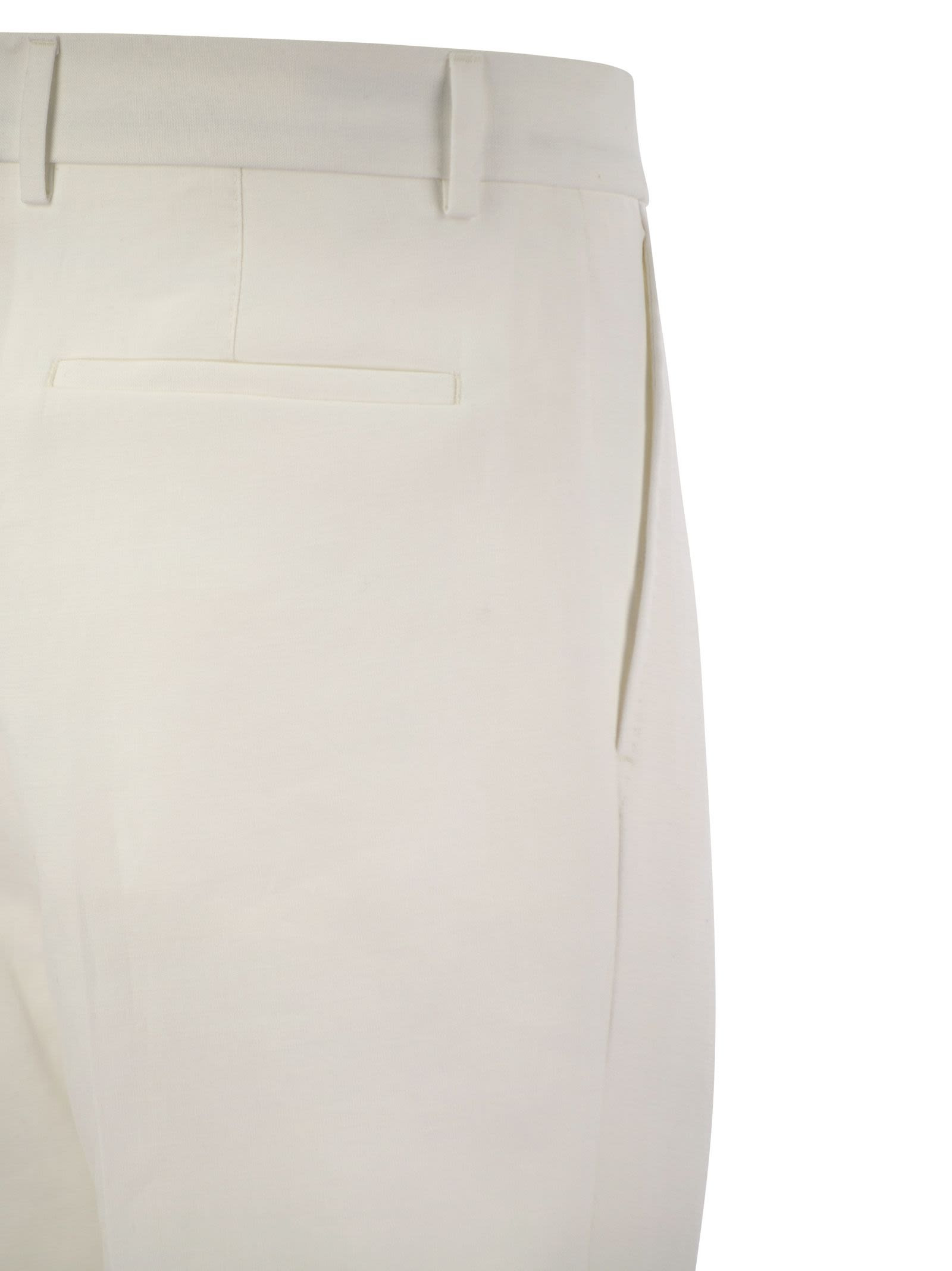 Brunello Cucinelli Men Leisure Fit Linen Trousers With Darts - 4