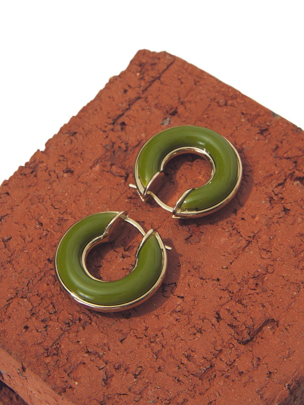 enamel mini hoop earrings - 3