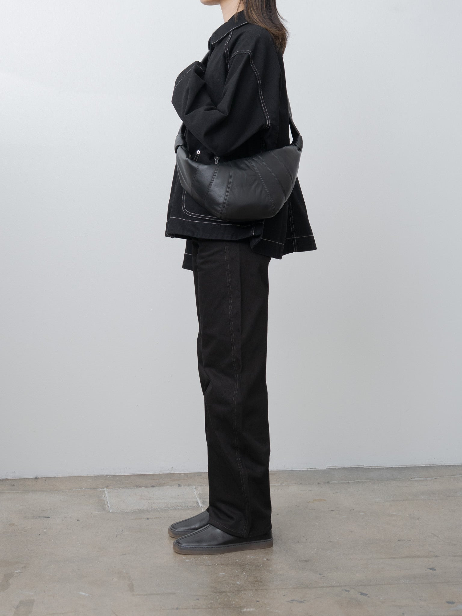 Medium Croissant Bag - Black (soft nappa leather) - 2