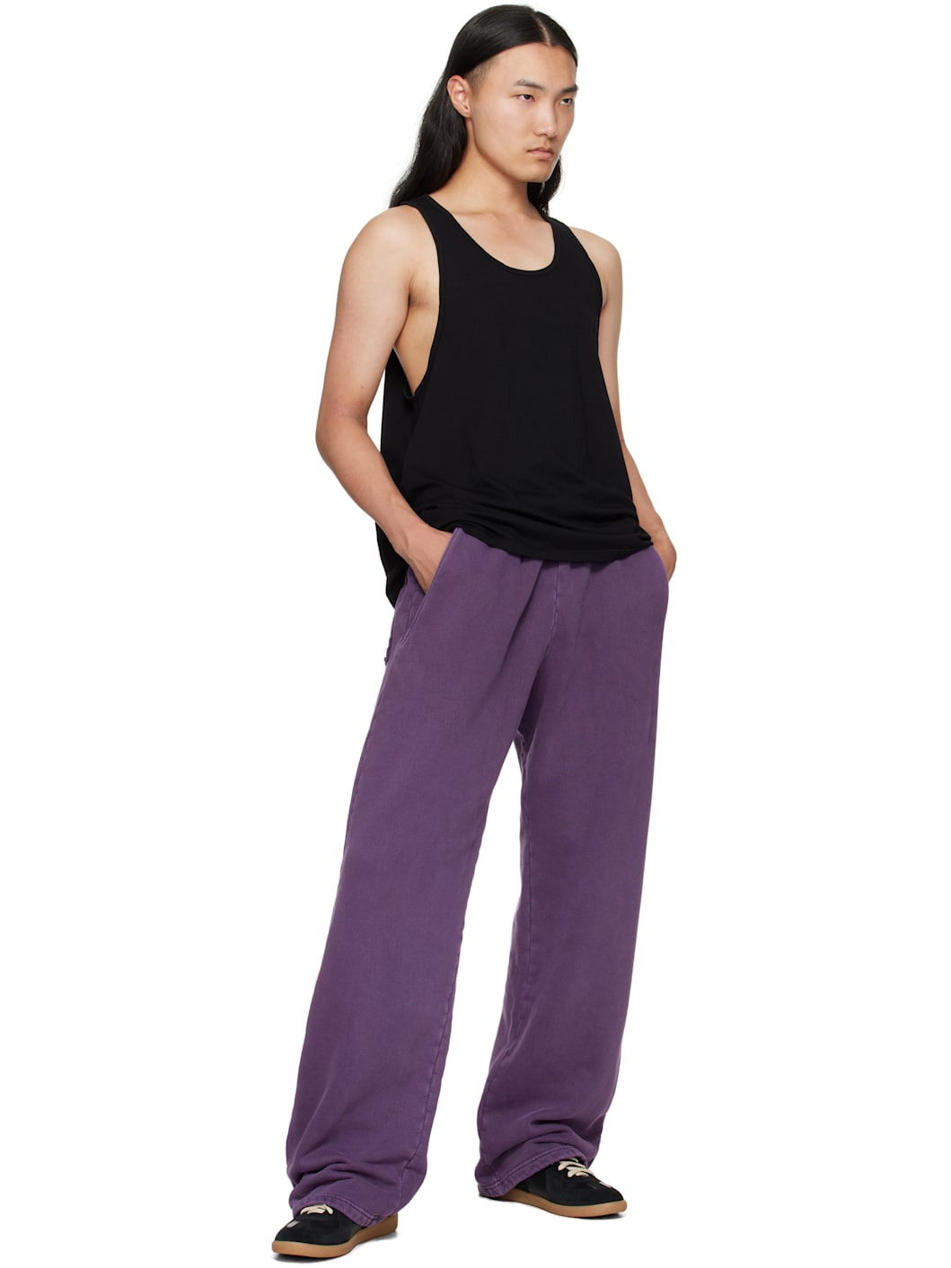 Black Cotton Tank Top - 4
