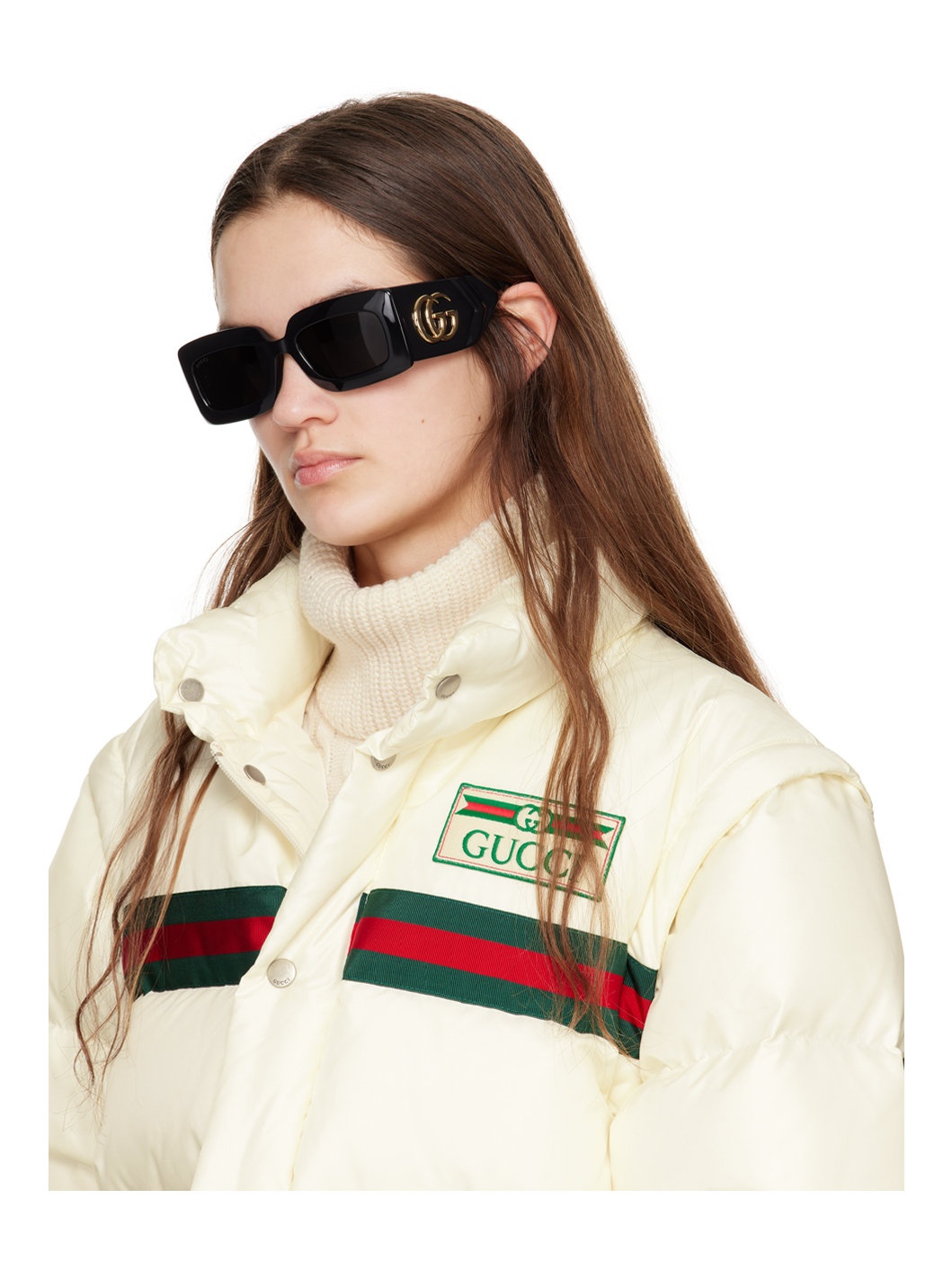 Black Rectangular Sunglasses - 4