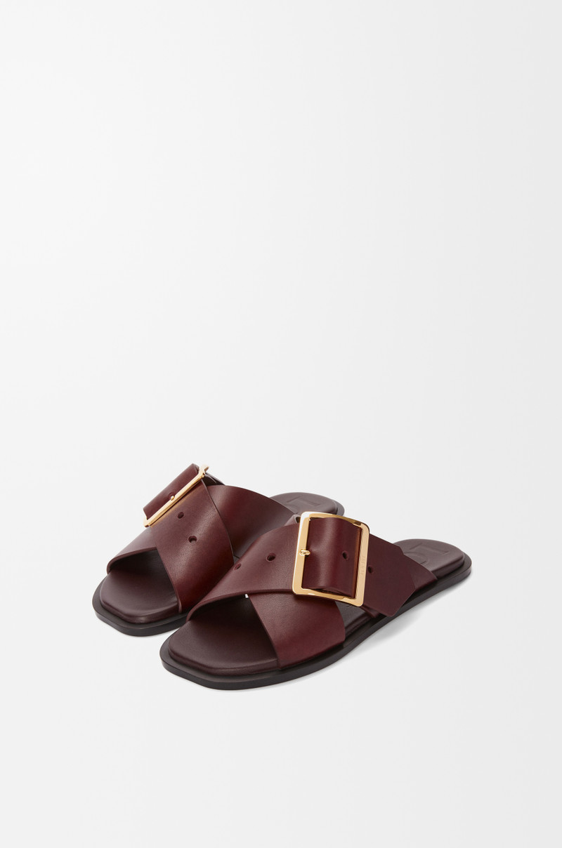 Petal Belt flat sandal in vegetable-tanned calfskin 3