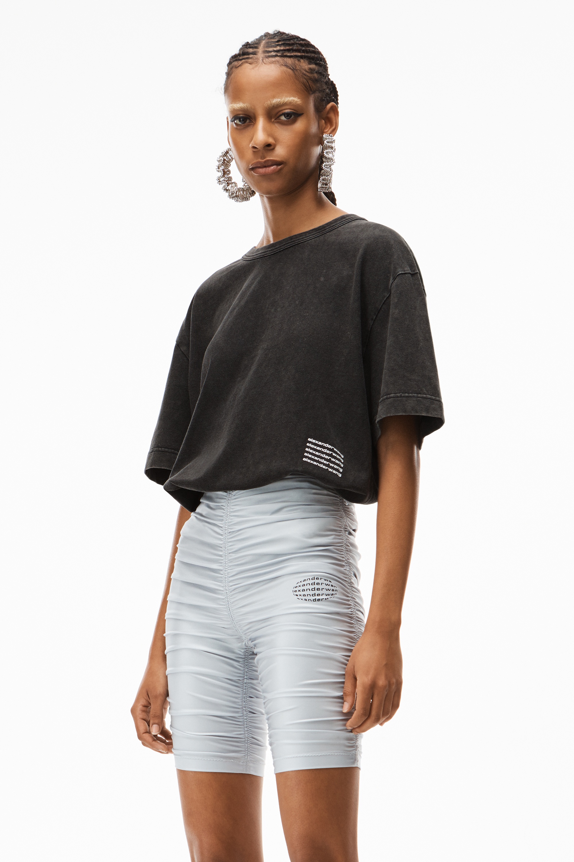 ACID WASH TEE IN HIGH TWIST JERSEY - 2