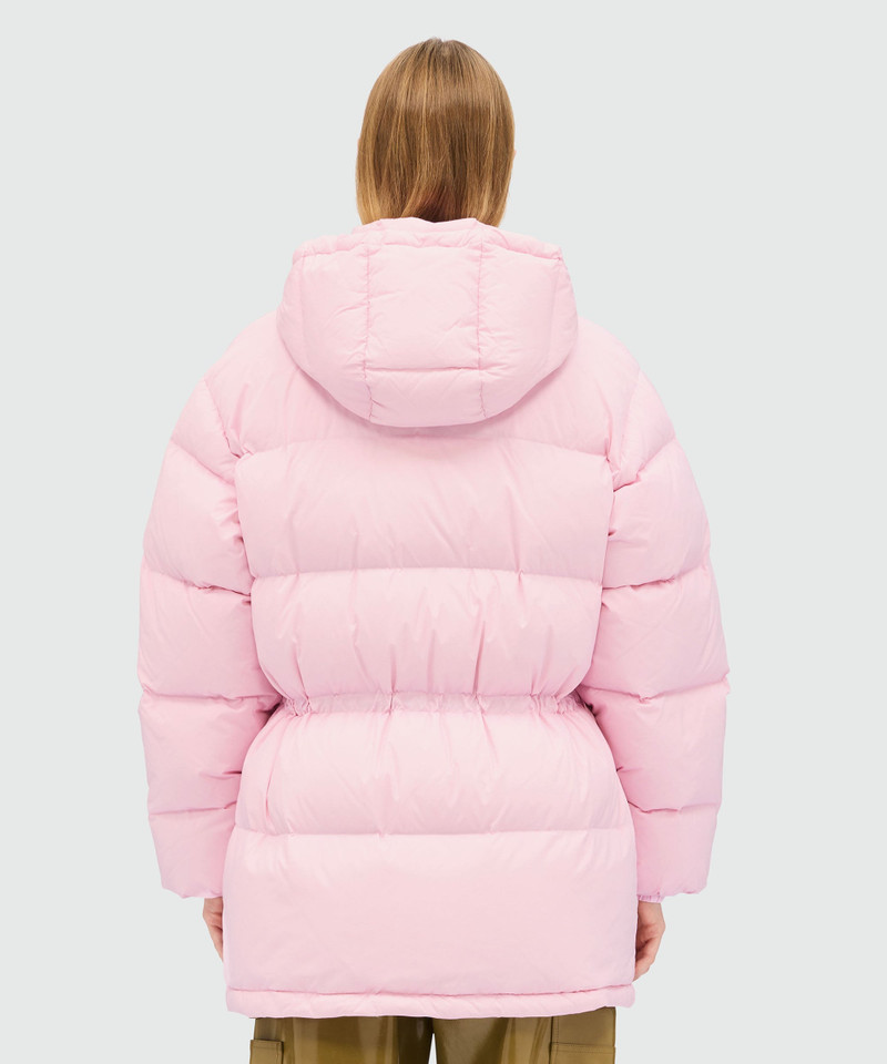 Pink ripstop nylon down jacket 3