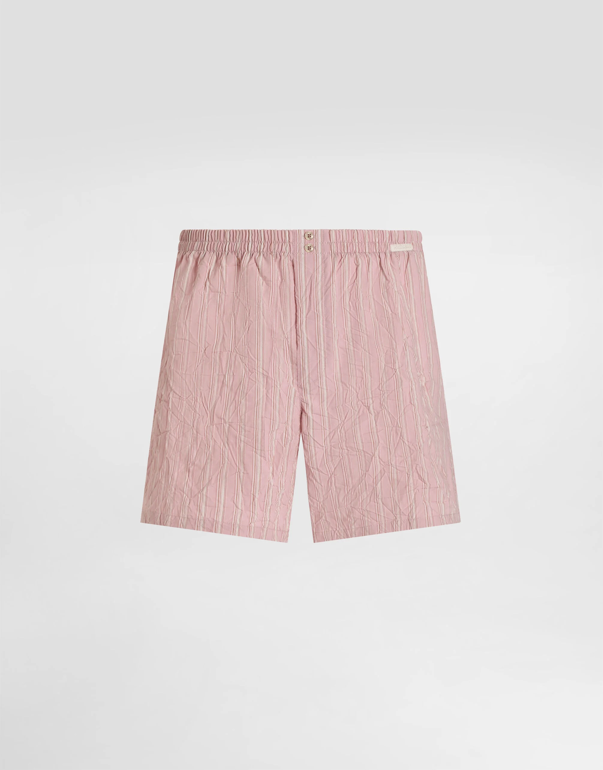 Boxer shorts in crinkled striped fabric - 1
