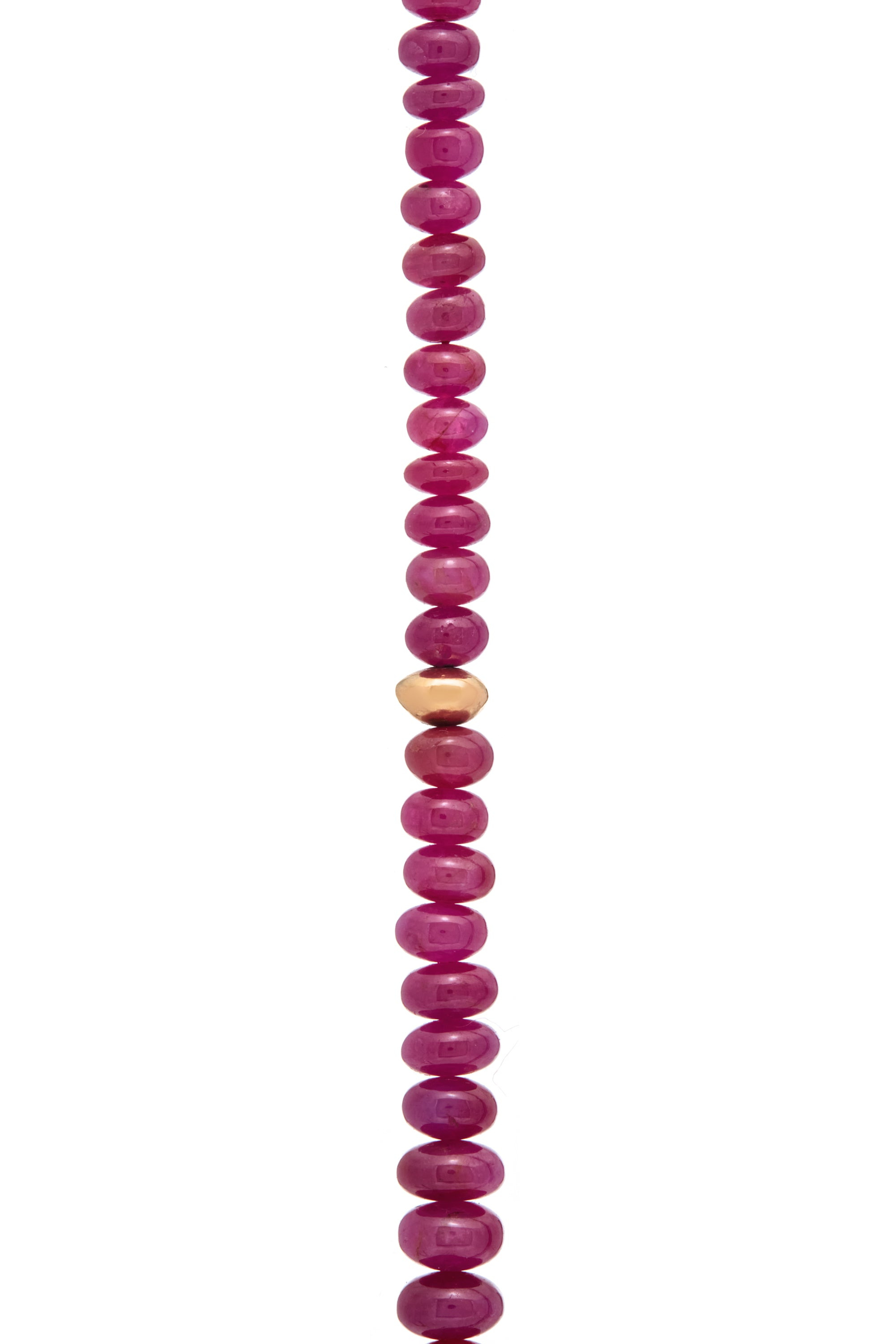 Beaded Necklace in Ruby (Large Beads) - 4