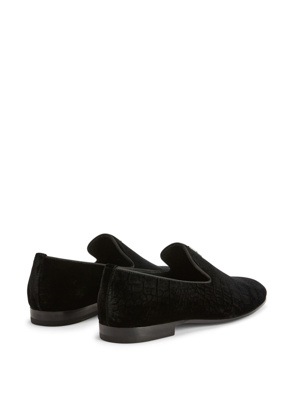 slip-on velvet loafers - 3