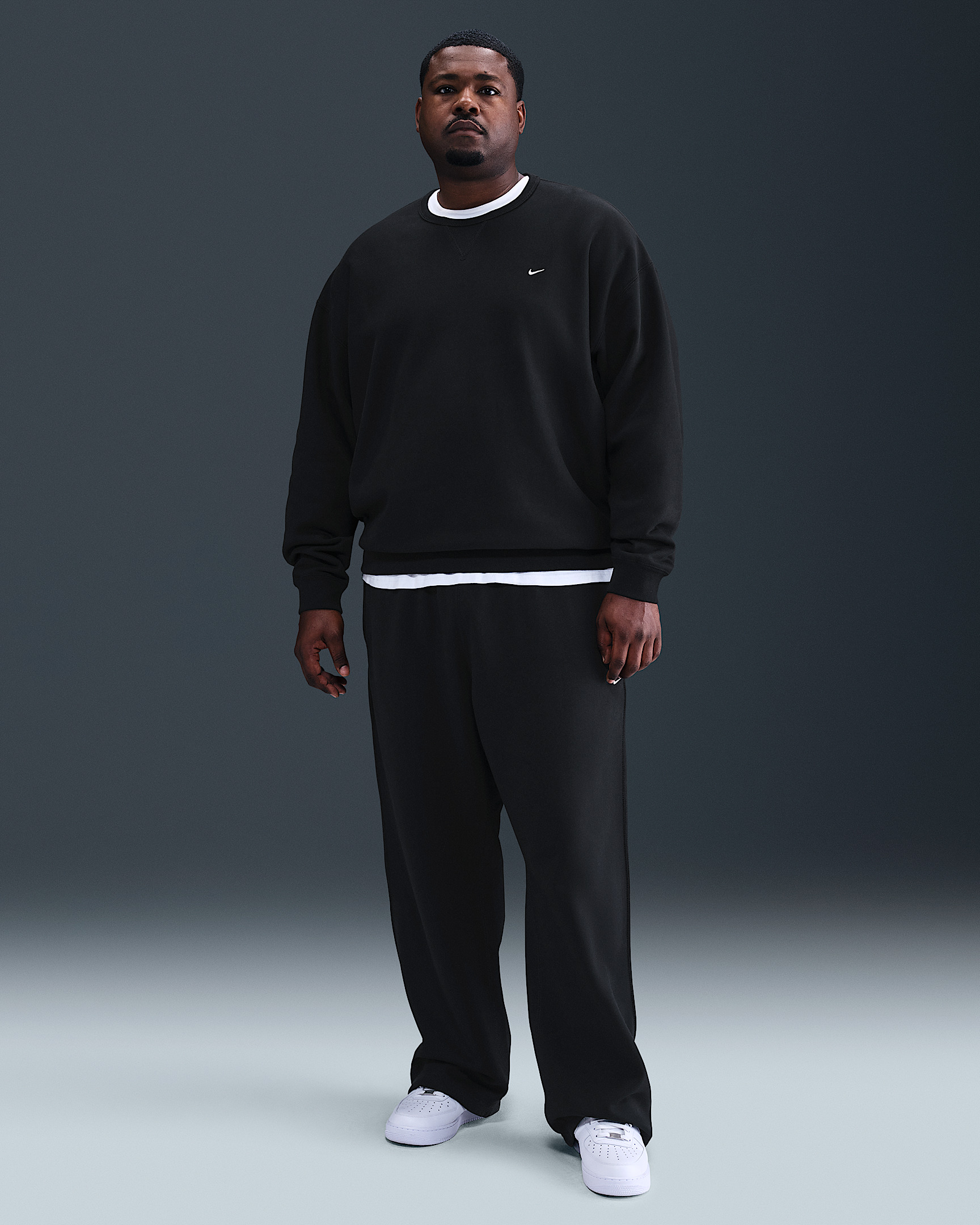 Nike Solo Swoosh Men's Fleece Crew - 9