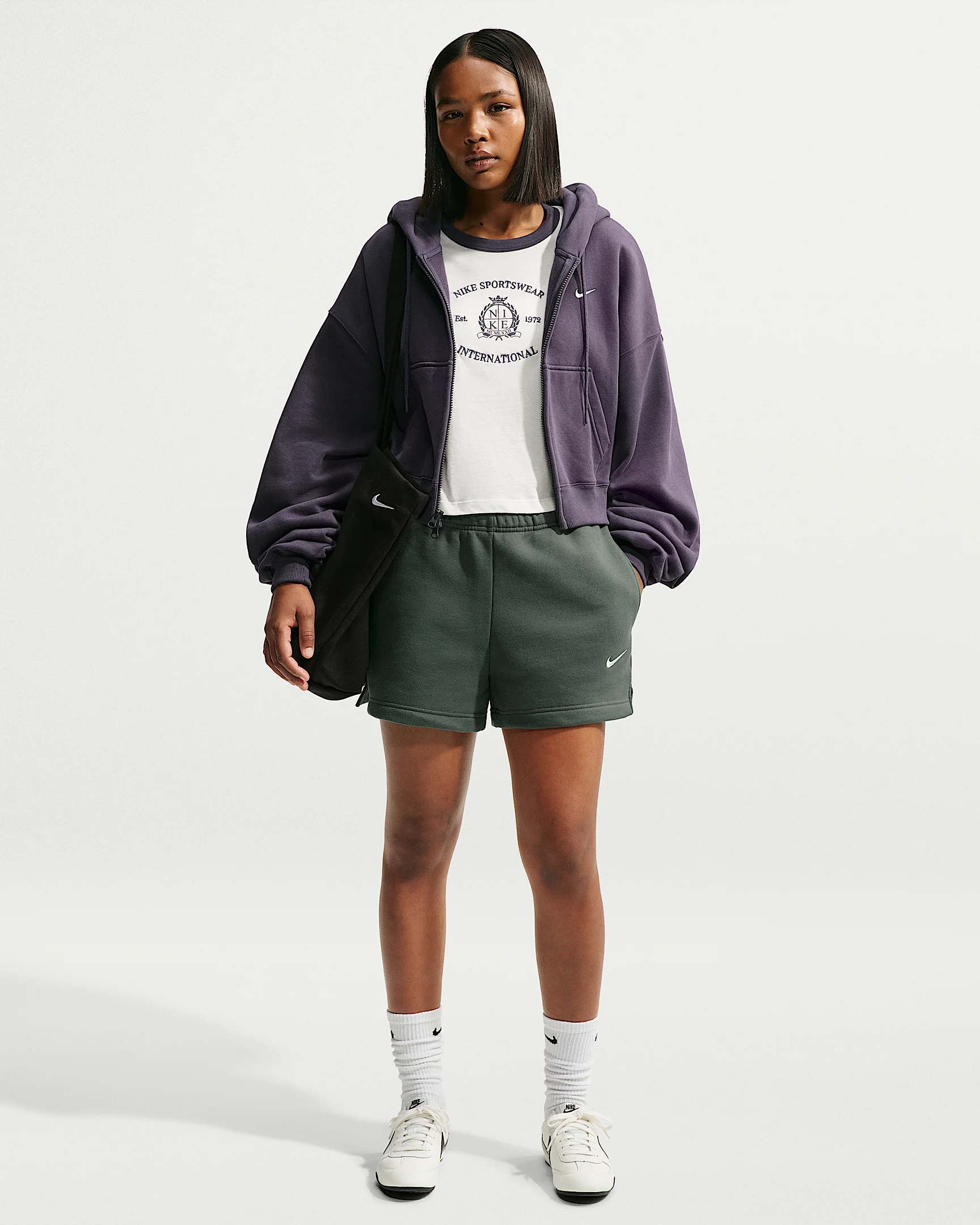 Nike Studio Fleece Medium Weight Women's Mid-Rise Shorts - 1