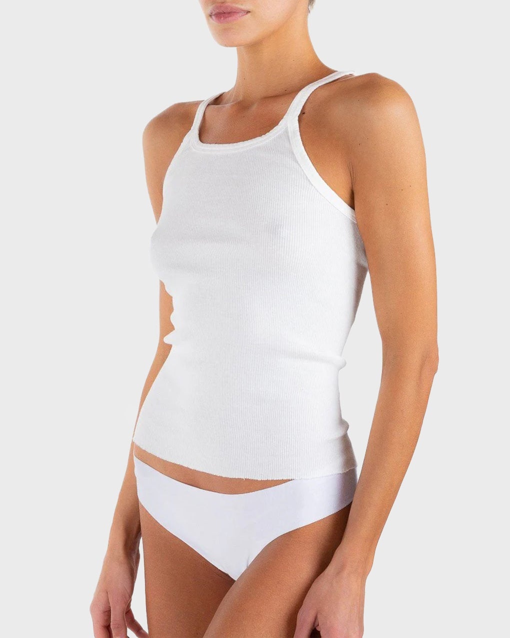 Top Rib Tank Ivory - 5
