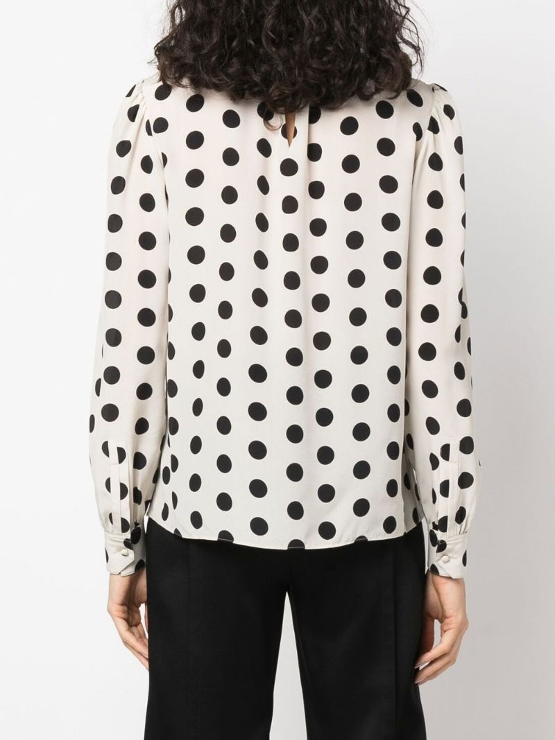 all-over polka-dot print blouse - 4