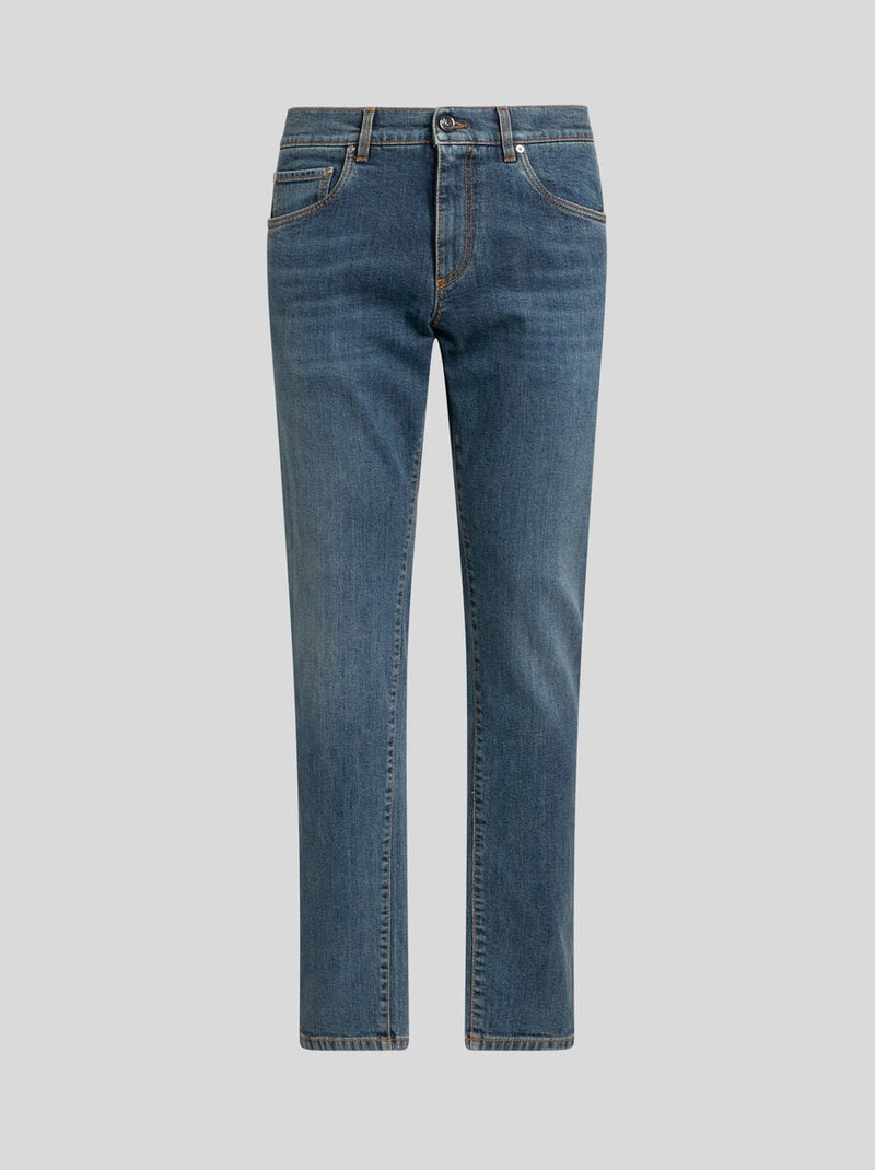 SLIM-FIT JEANS WITH PAISLEY EMBROIDERY 1
