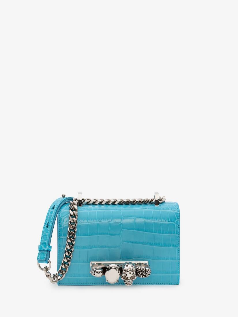 Mini Jewelled Satchel in Cerulean - 1