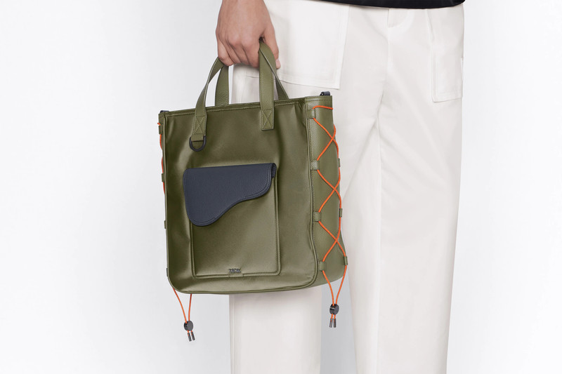 DIOR AND SACAI Saddle Tote with Shoulder Strap 6