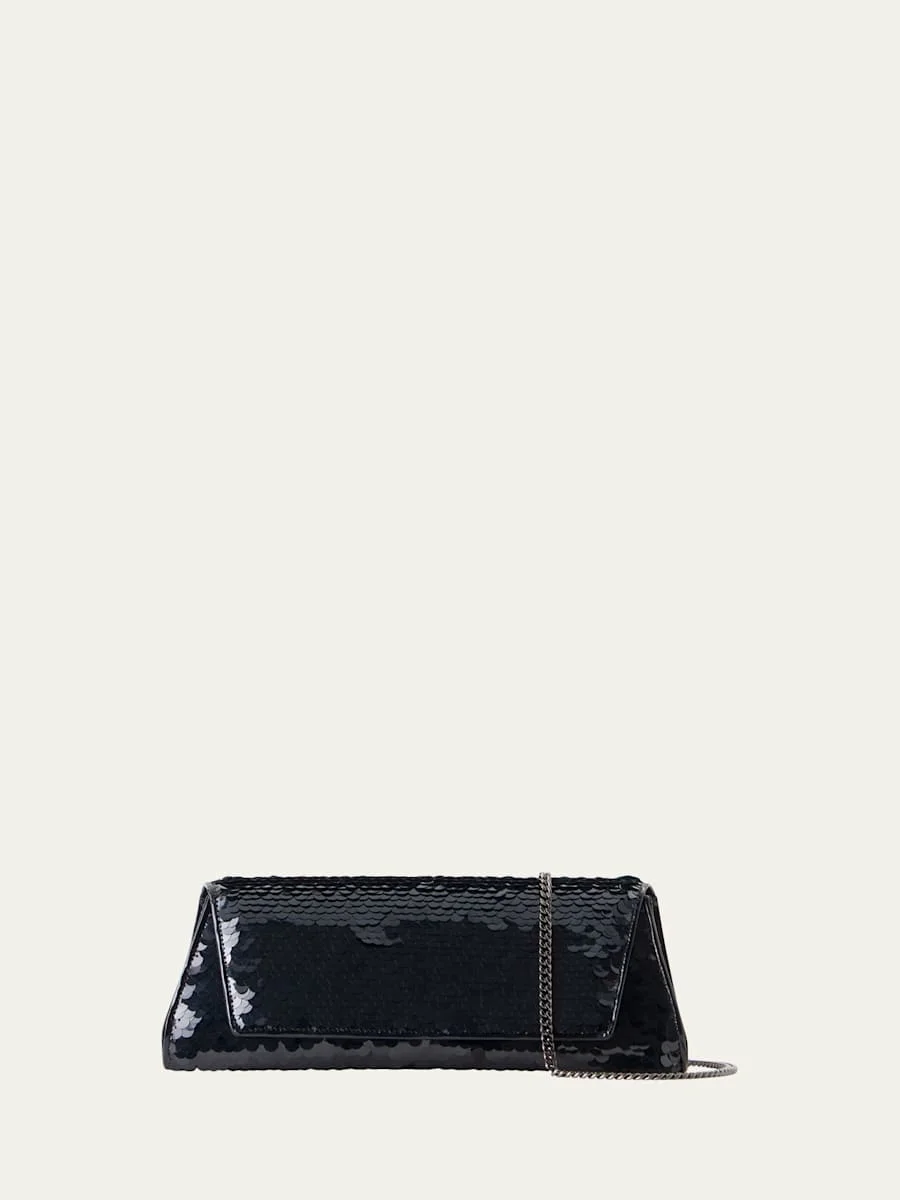 Anouk Sequin Trapezoid Clutch Bag - 1