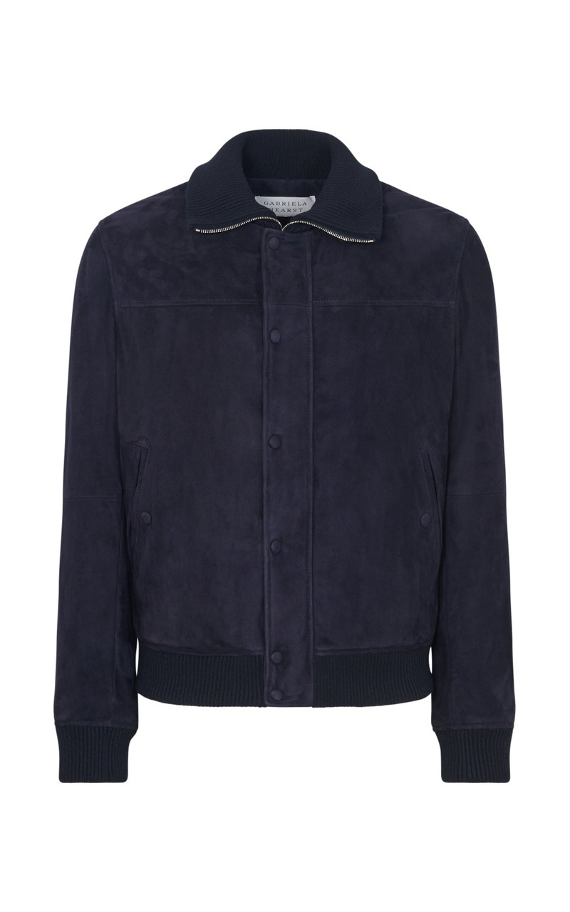 Matthieu Jacket in Dark Navy Suede 1