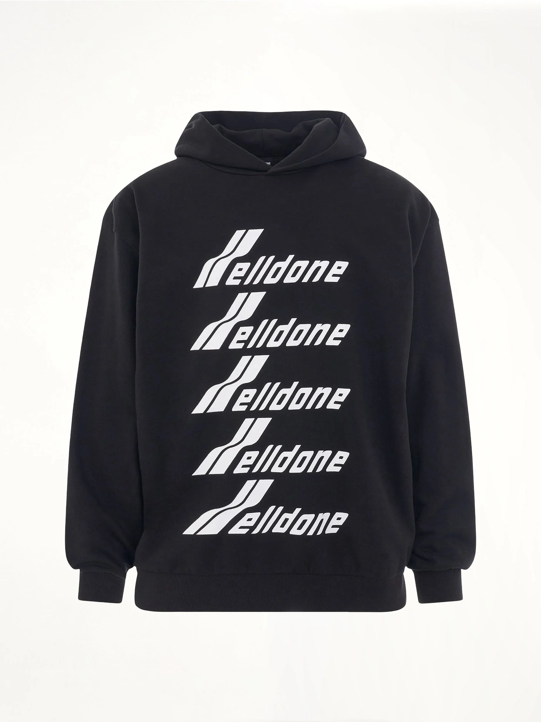 Multiple Front Logo Hoodie in Black - 1